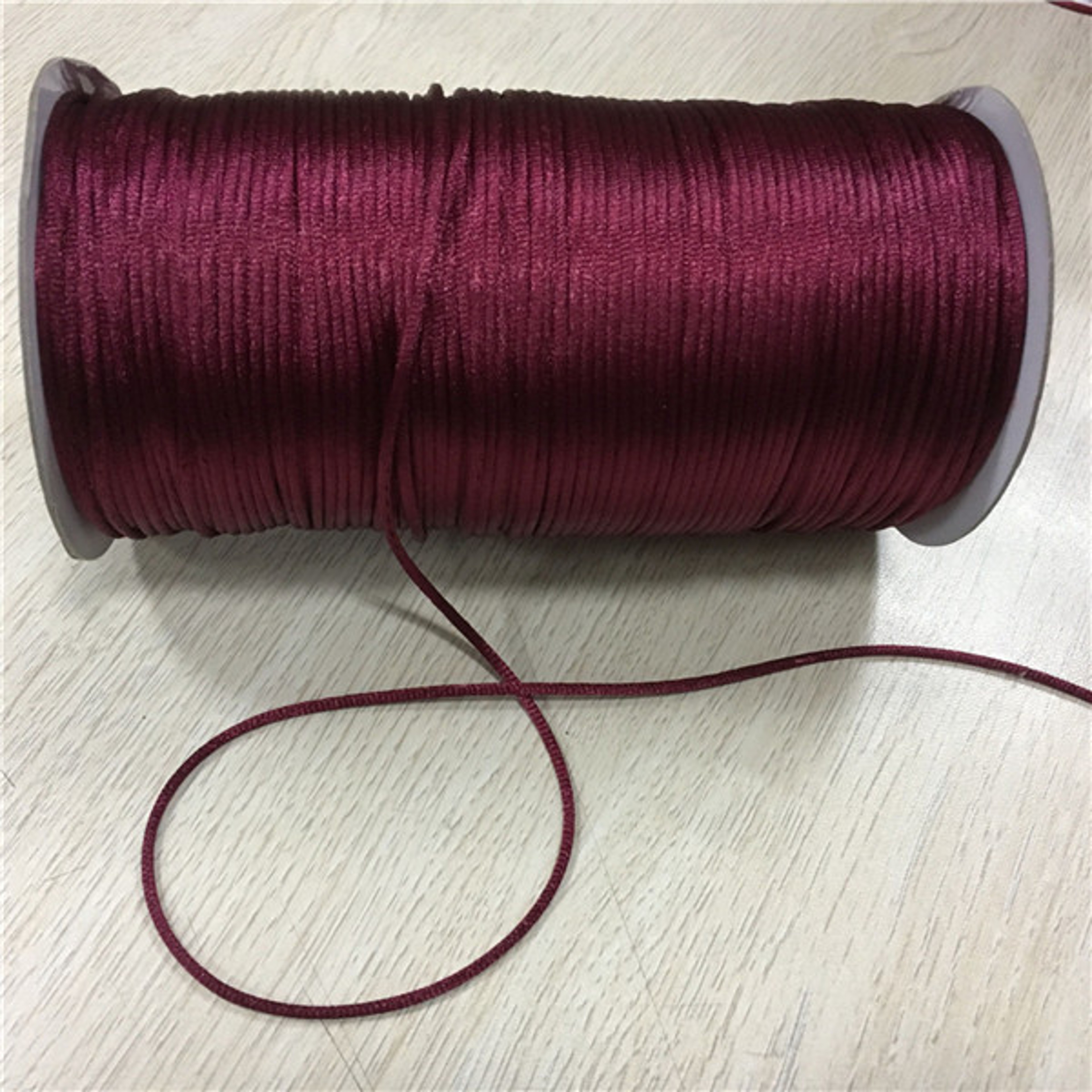 2MM Braided Macrame Cord Silk Rope Thread for DIY Chinese Knot, Satin Bracelets, Jewelry Making & Craft Beading Supplies – view 10