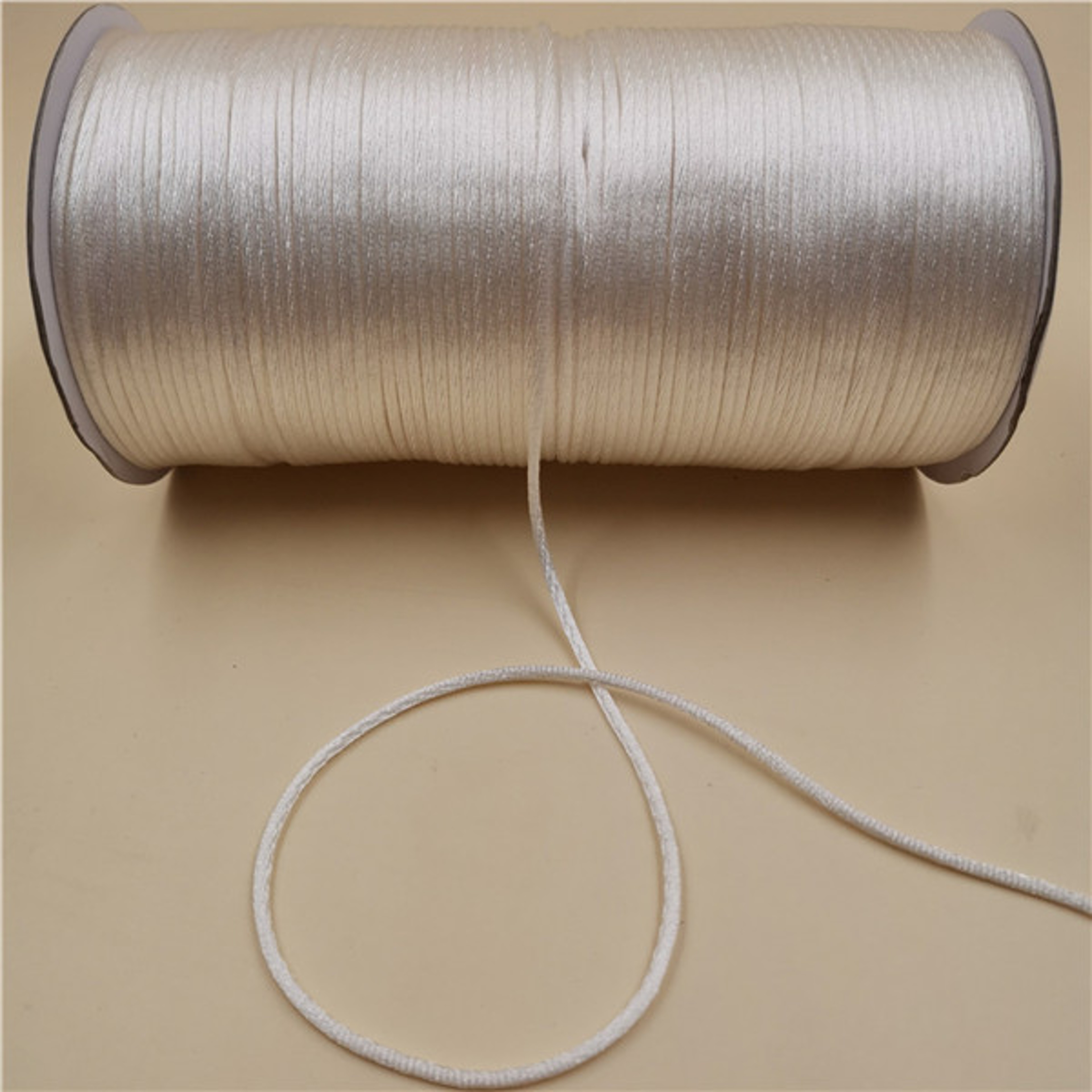 2MM Braided Macrame Cord Silk Rope Thread for DIY Chinese Knot, Satin Bracelets, Jewelry Making & Craft Beading Supplies – view 23
