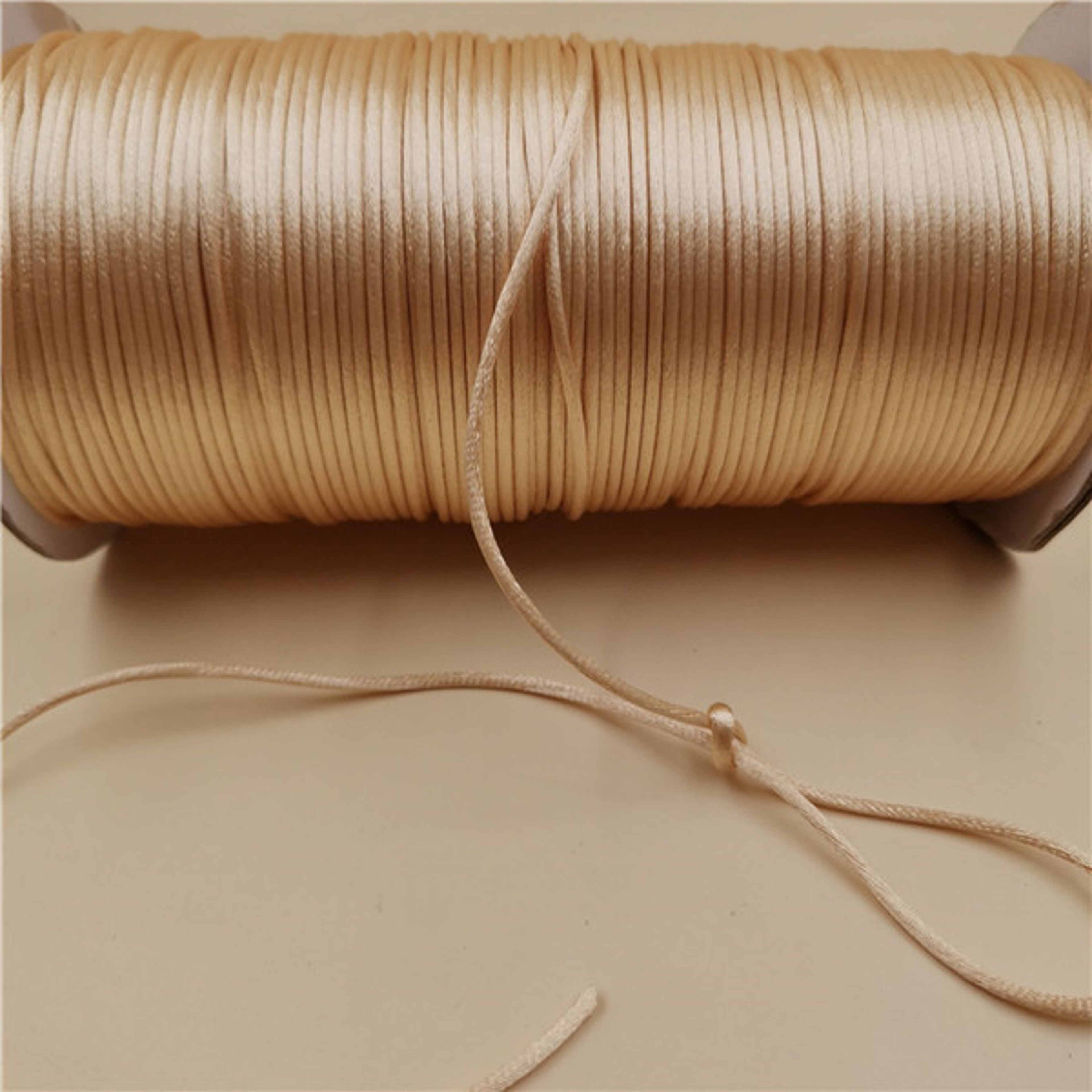 2MM Braided Macrame Cord Silk Rope Thread for DIY Chinese Knot, Satin Bracelets, Jewelry Making & Craft Beading Supplies – view 24