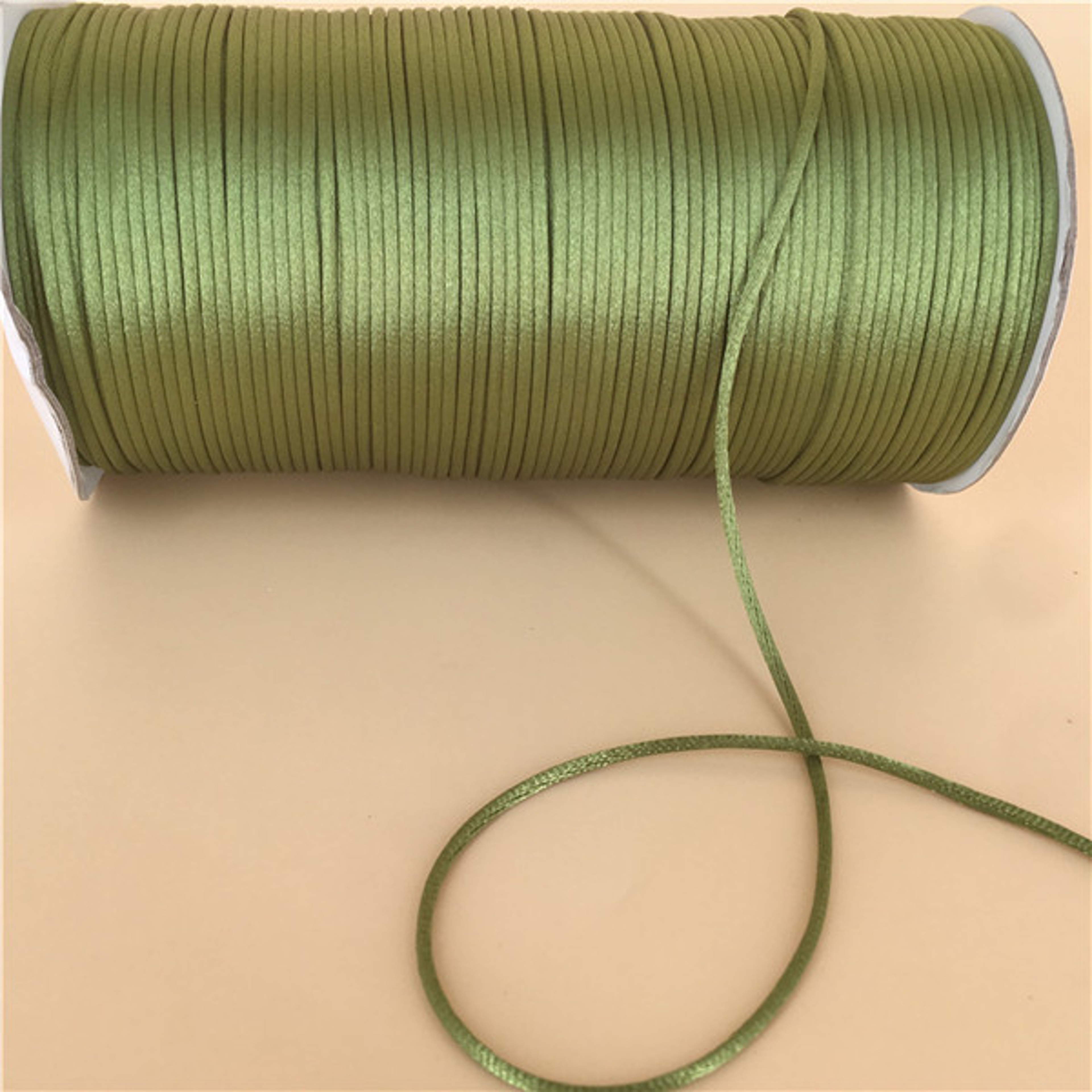 2MM Braided Macrame Cord Silk Rope Thread for DIY Chinese Knot, Satin Bracelets, Jewelry Making & Craft Beading Supplies – view 34