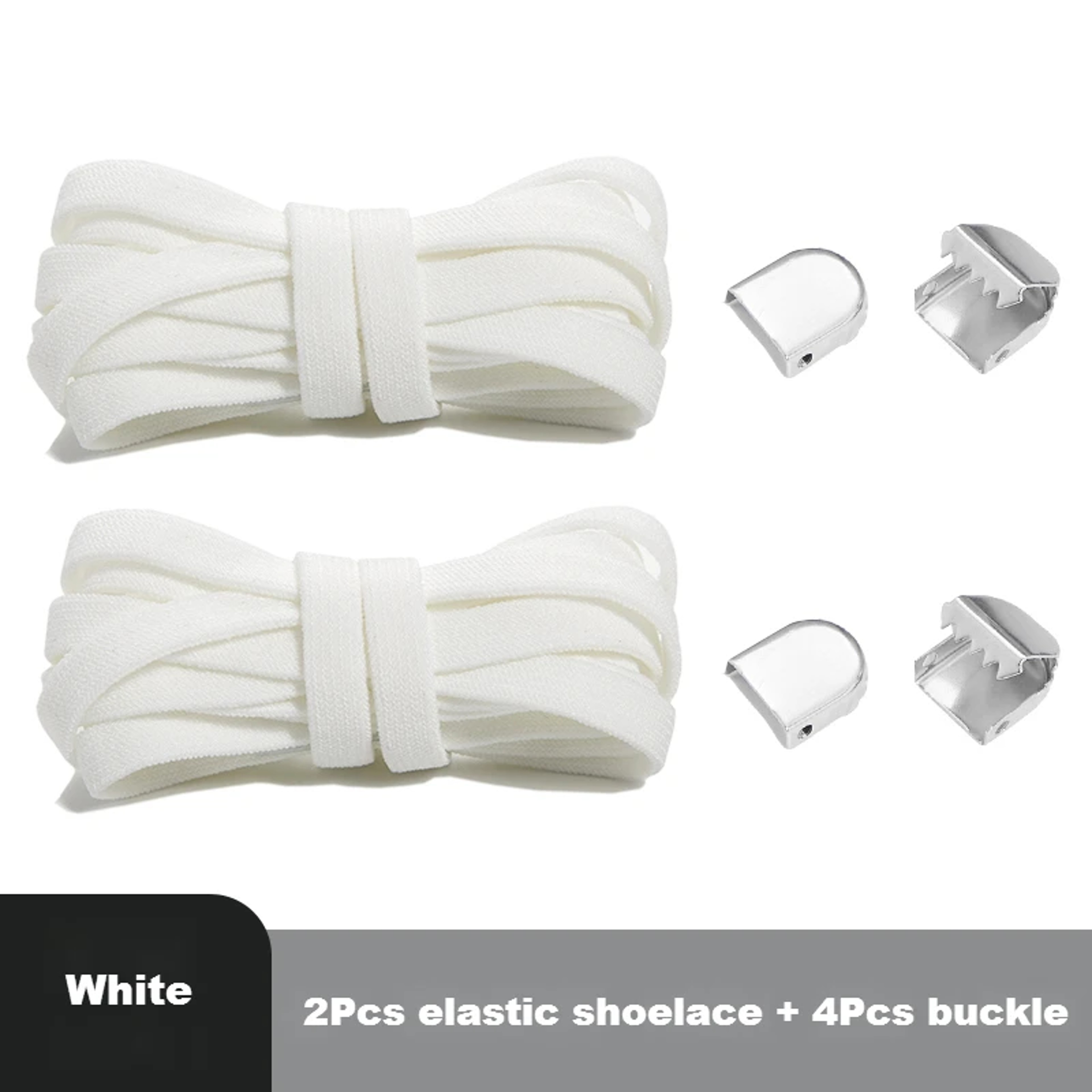 Flat Elastic Shoe Laces No Tie for Sneakers, Quick Shoelace Clips for Kids & Adults, Stretch Lock Laces for Running – view 10