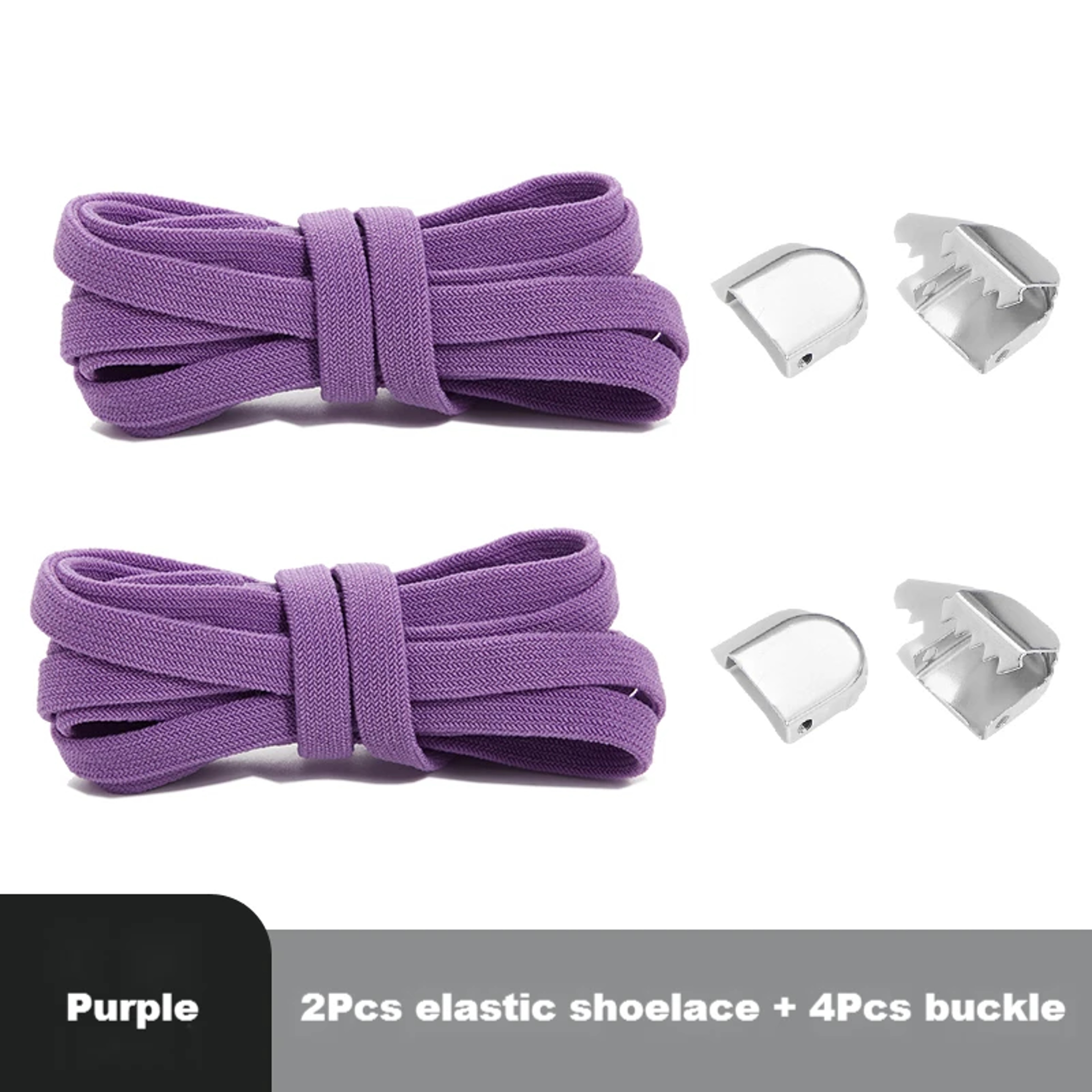 Flat Elastic Shoe Laces No Tie for Sneakers, Quick Shoelace Clips for Kids & Adults, Stretch Lock Laces for Running – view 22