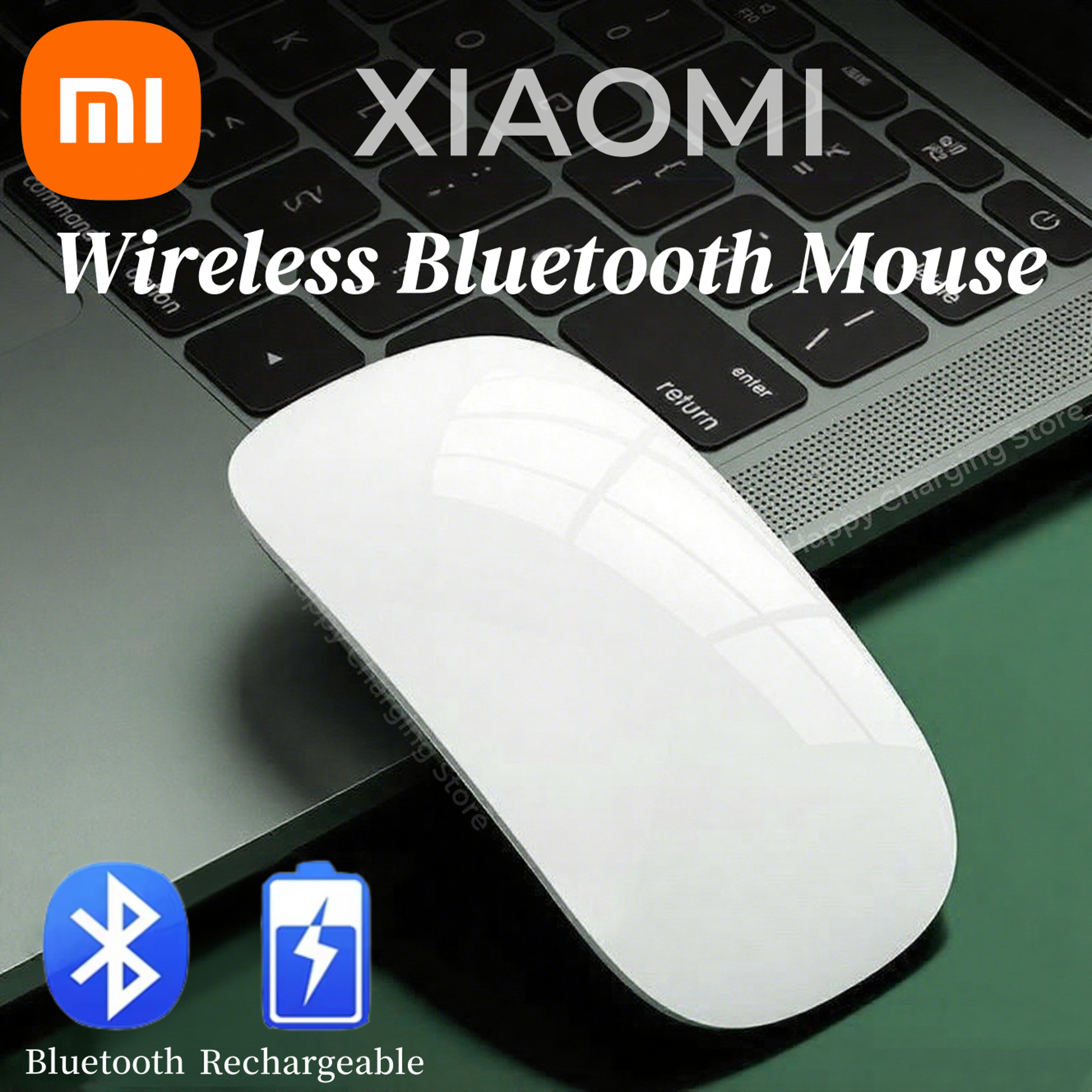 Silent Rechargeable Xiaomi Wireless Mouse, Ultra Light Type-C Charging Mouse for iPad Mac Ergonomic Office Use – view 1