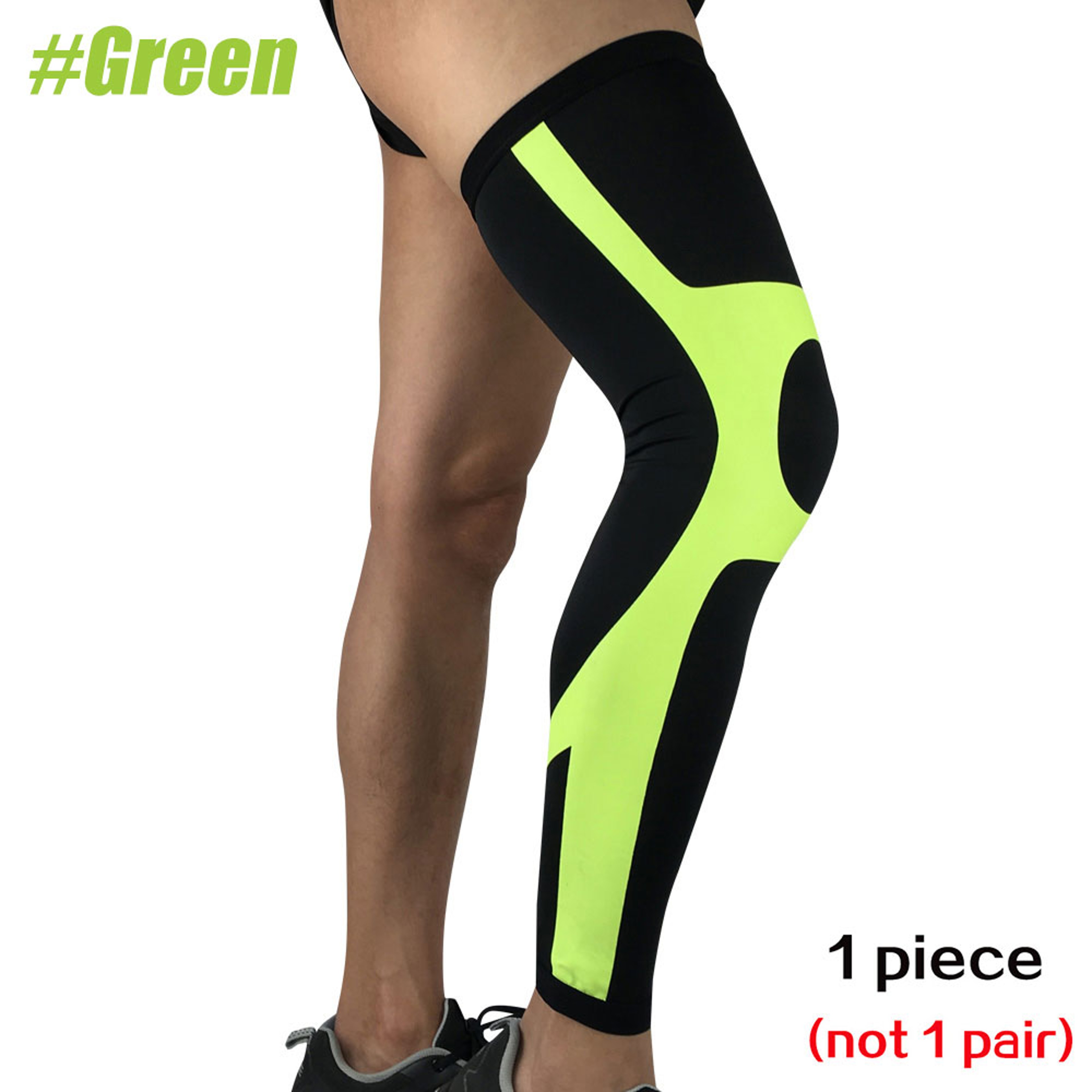 Full Leg Knee Brace for Men Women, Outdoor Sport Whole Leg Compression Sleeve, UV Leg Support Sleeves Cycling Leg Warmer – view 10