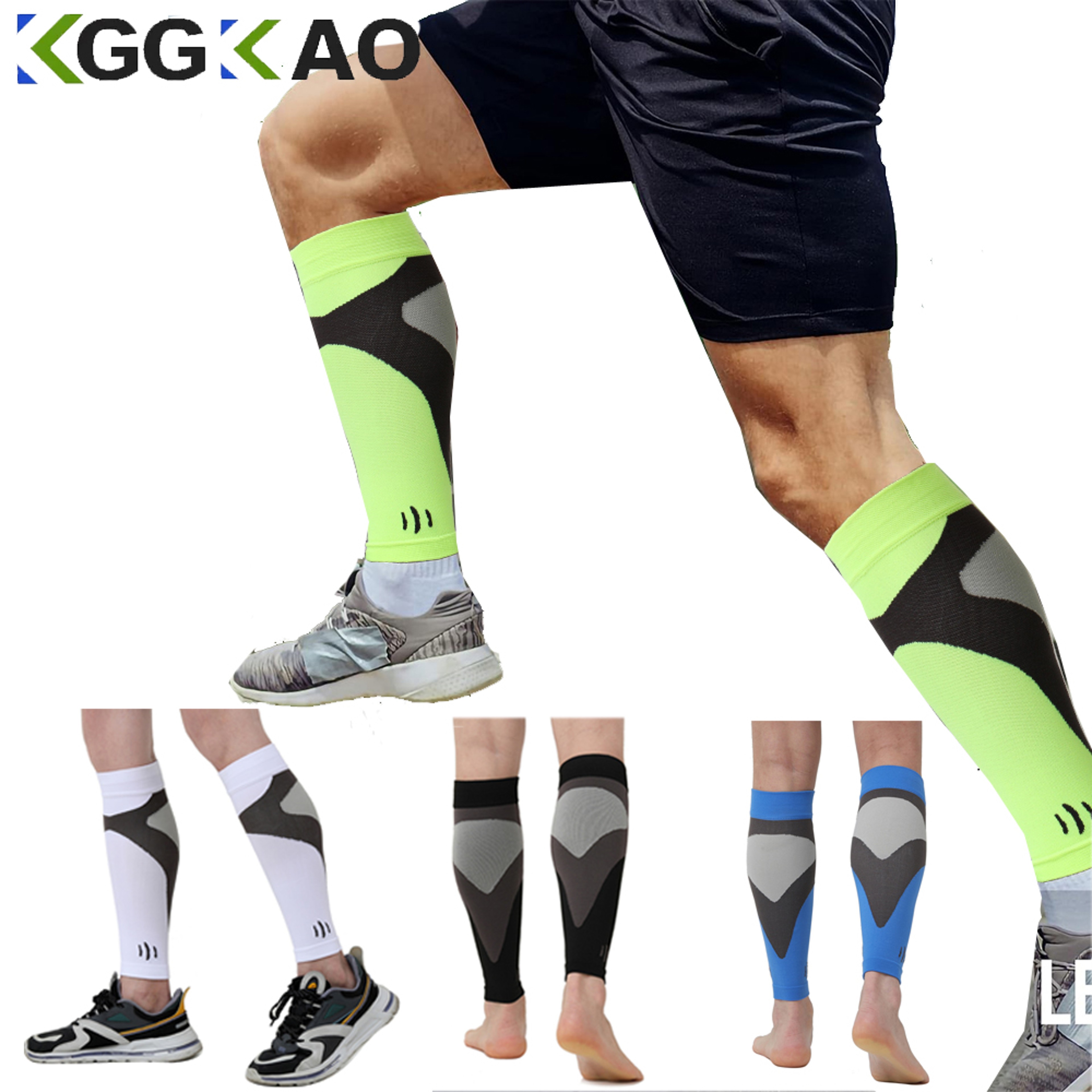 Running Leg Compression Sleeves 1 Pair, Shin Splint Calf Compression Sleeve, Footless Socks for Men and Women – view 1