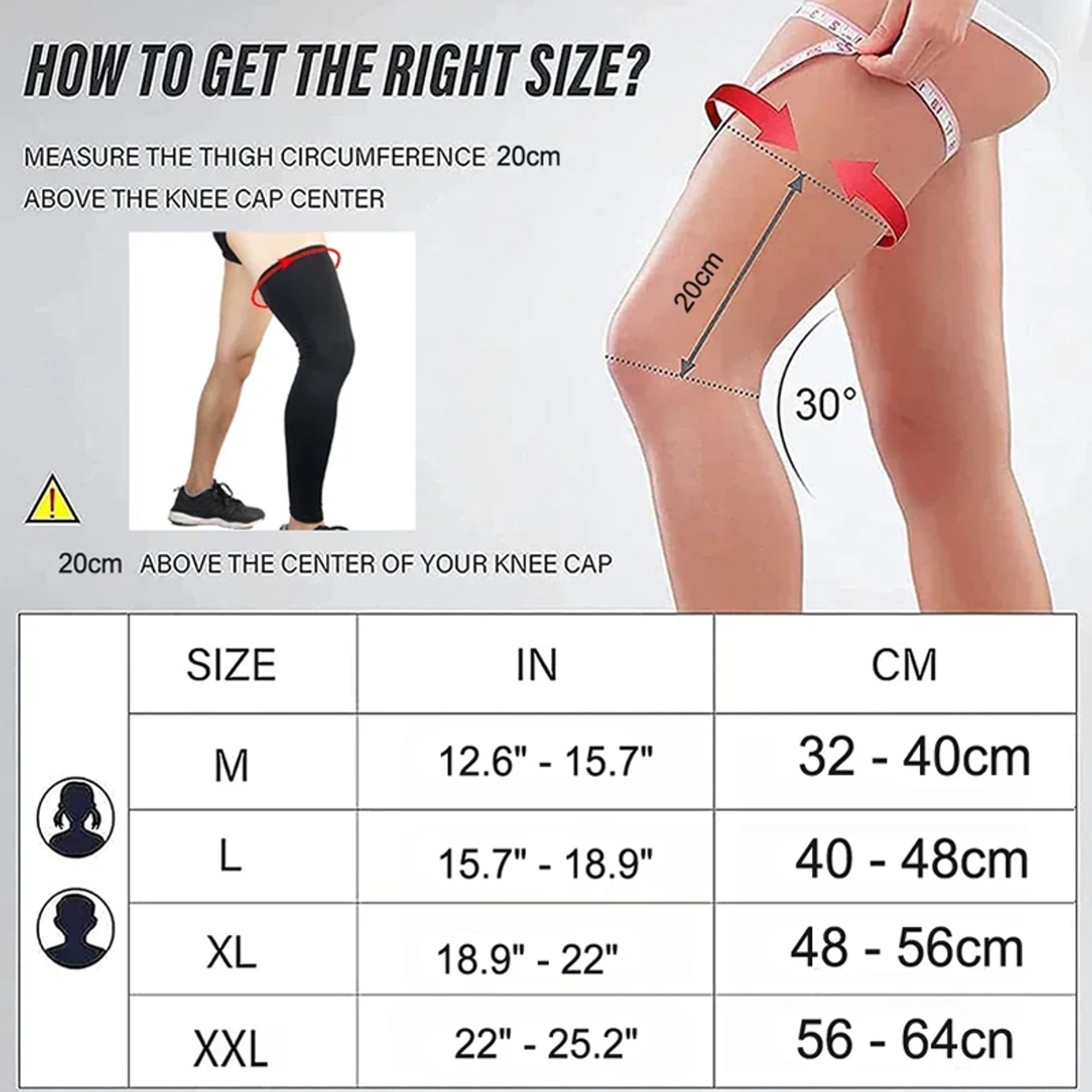Compression Leg Sleeves for Men and Women, Knee and Calf Support for Running, Sports, Basketball, Pain Relief – view 6
