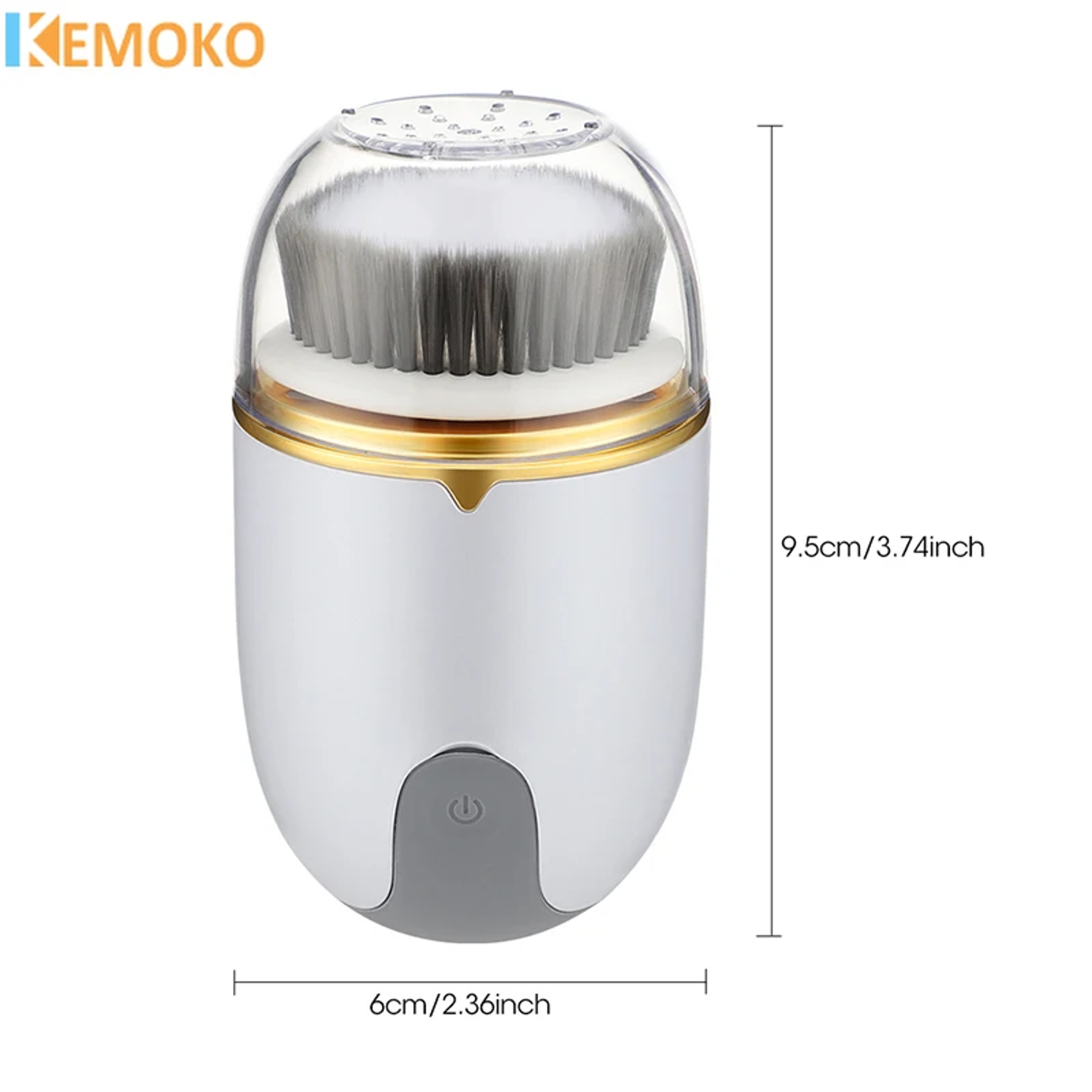 Professional Deep Pore Cleanser, 360 Degree Rotary Ultrasonic Facial Brush for Microcirculation Cleansing & Skin Bright – view 6