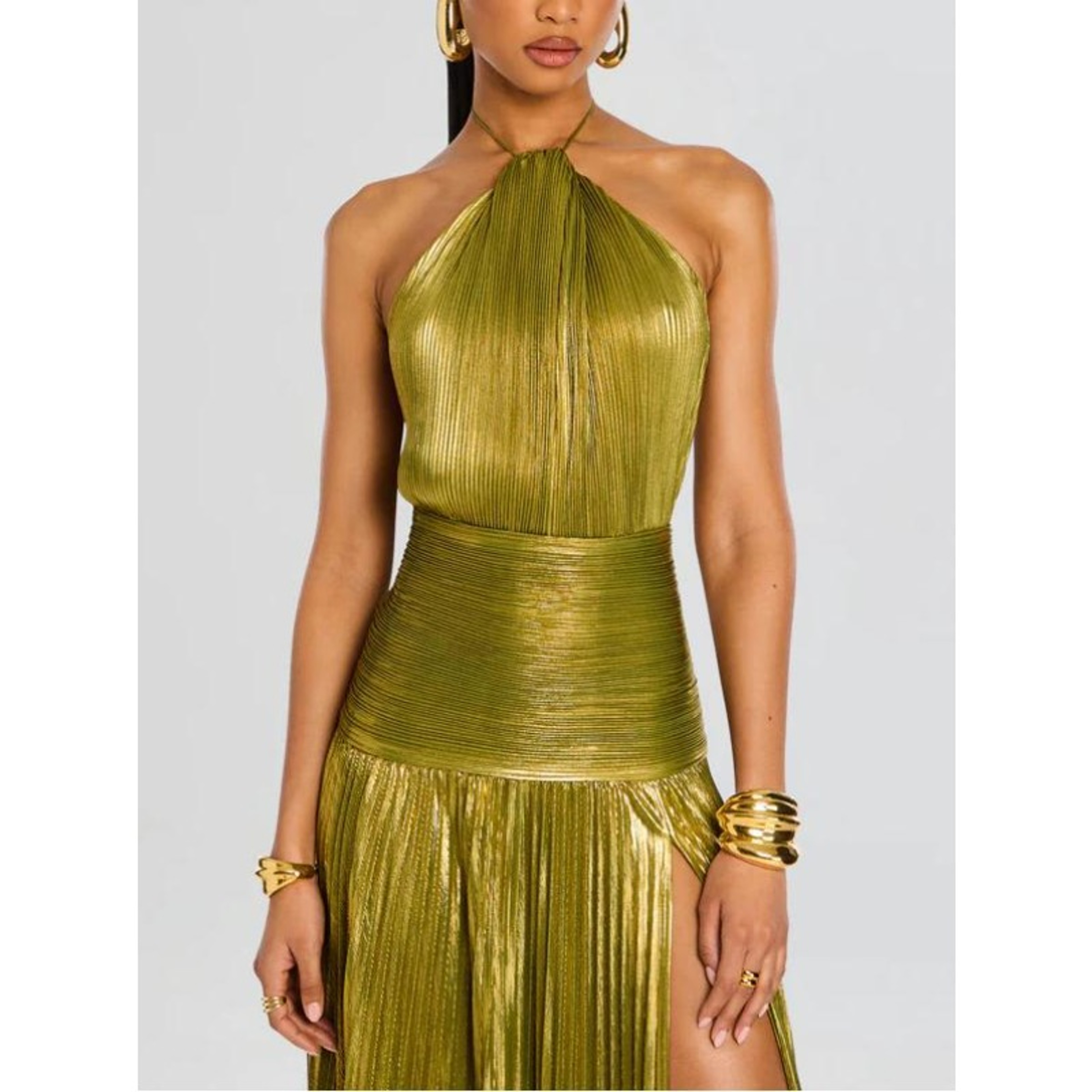 Luxurious Women Corset Party Dress, Sexy Off Shoulder Halter Cocktail Gown, Celebrity Long Prom Guest Dress with Slit – view 3