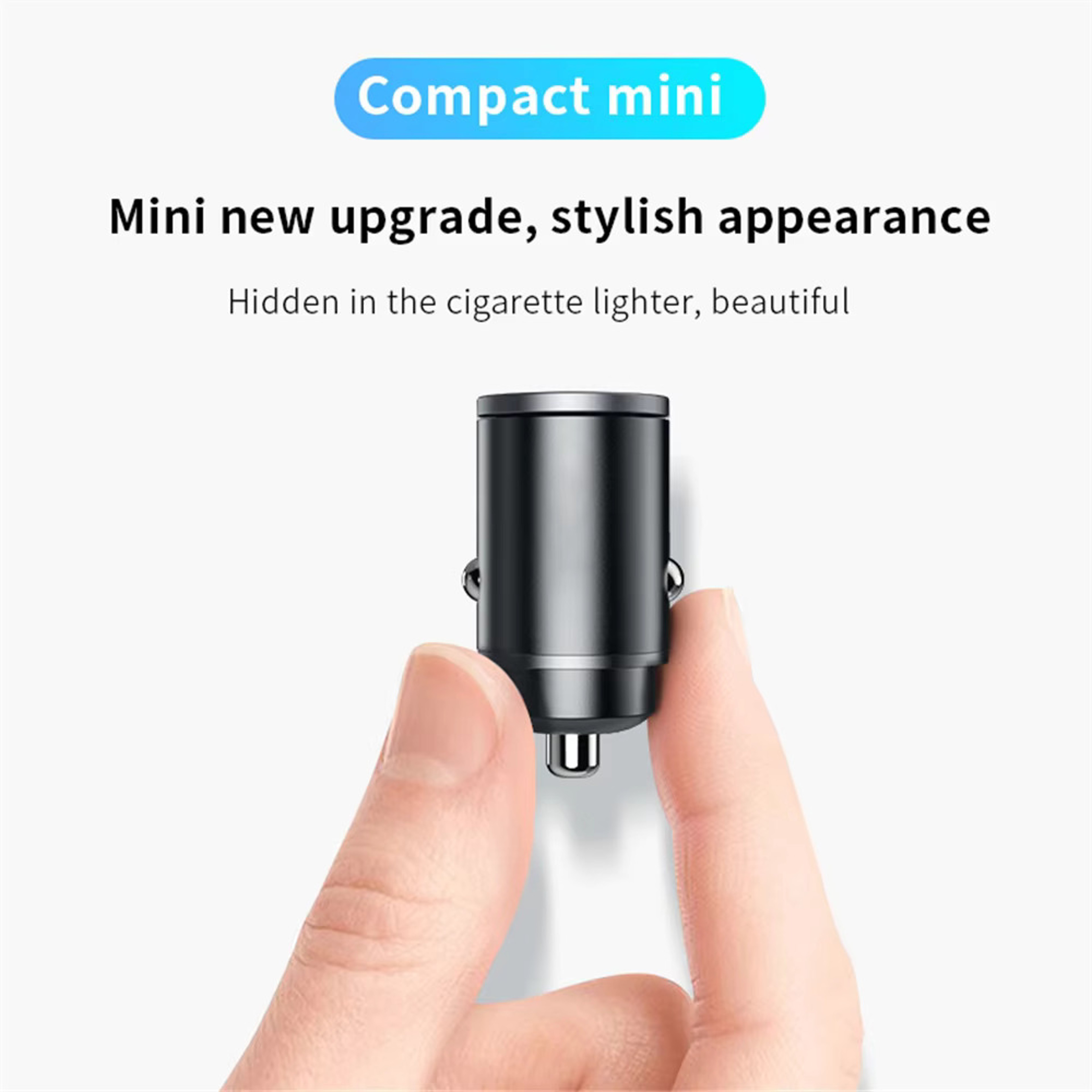 Fast Charging Car USB Type C Charger, QC3.0 Mini Car Charger, Lighter, for iPhone Samsung Xiaomi Huawei – view 5