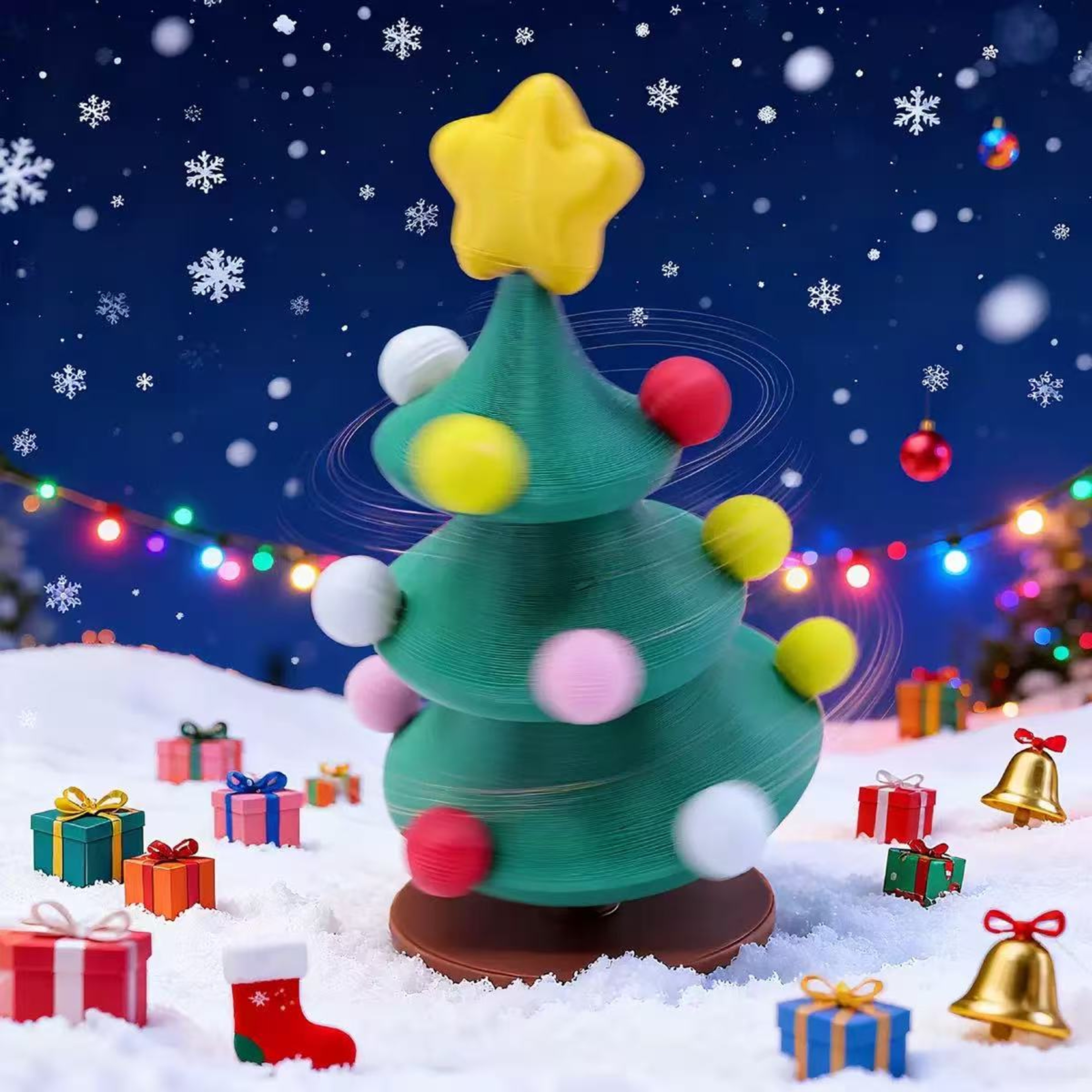 Dancing Rotating Christmas Gift Desktop Christmas Decoration Christmas Tree Toy Ornamen Party Favor 2