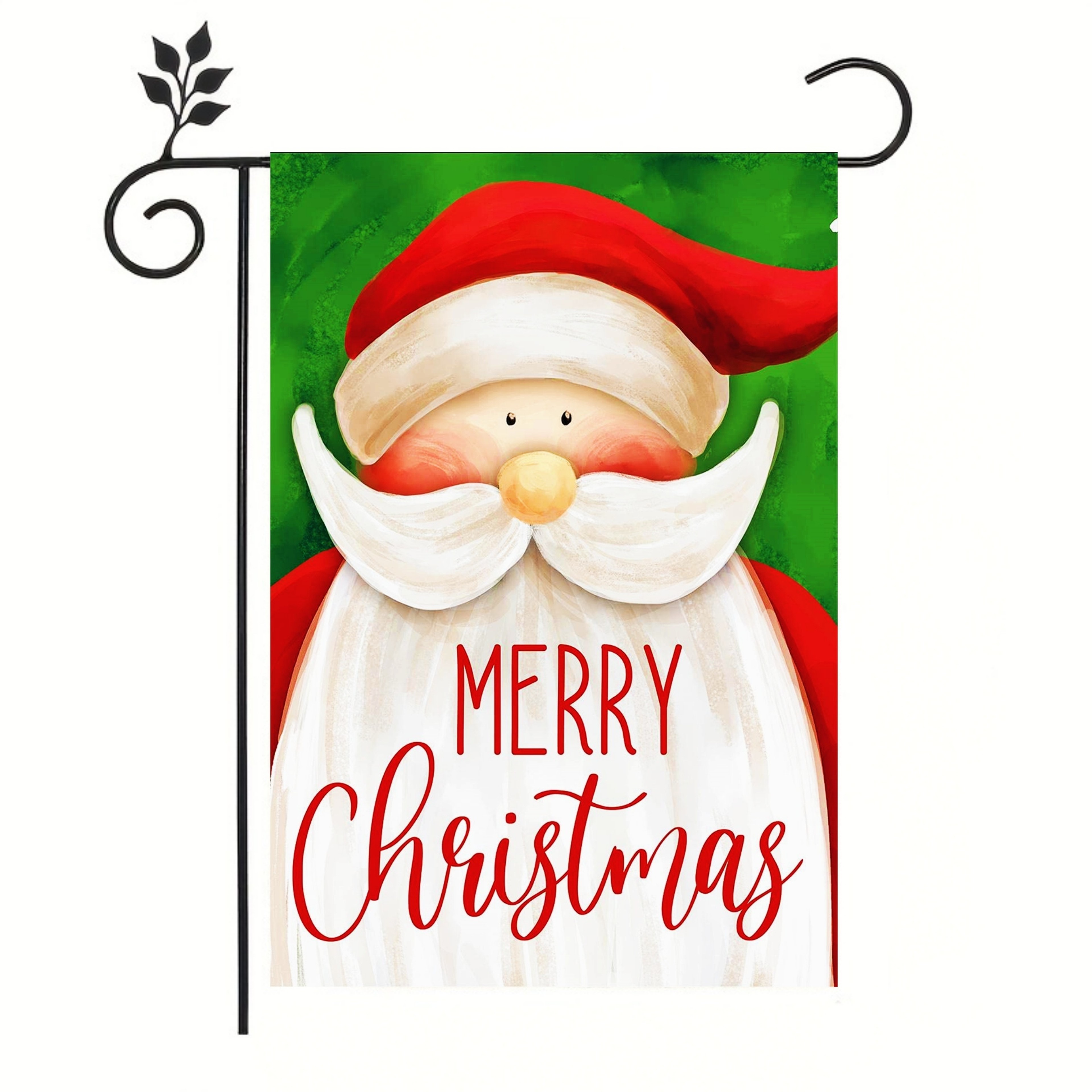 Outdoor decorative garden flag, One Santa Claus Happy Christmas holiday, , double sided garden flag for home – view 4
