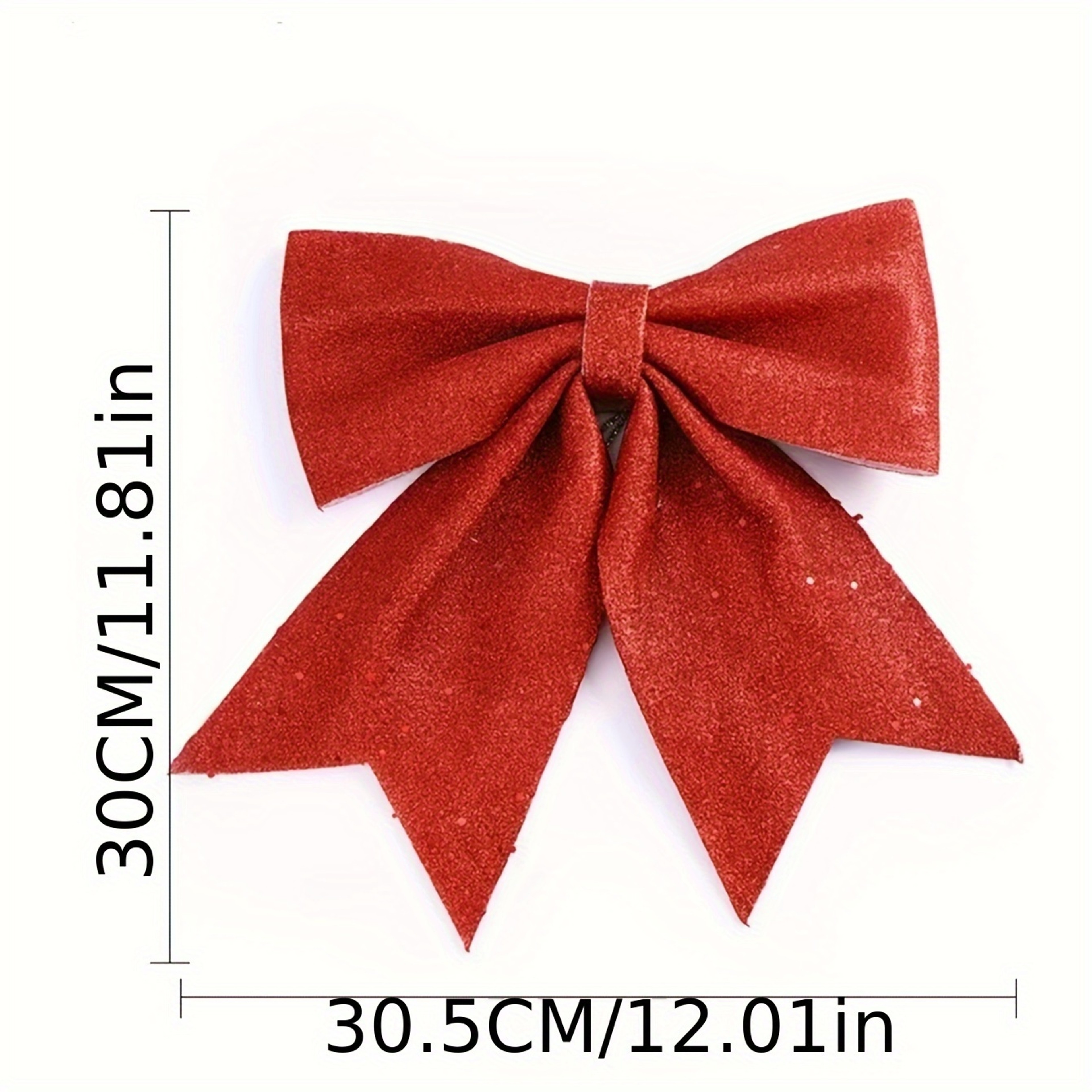 Holiday Dress Props Christmas Decorations DIY Accessories, Christmas Sequined Bow Christmas Tree Ornaments for Crafts – view 6