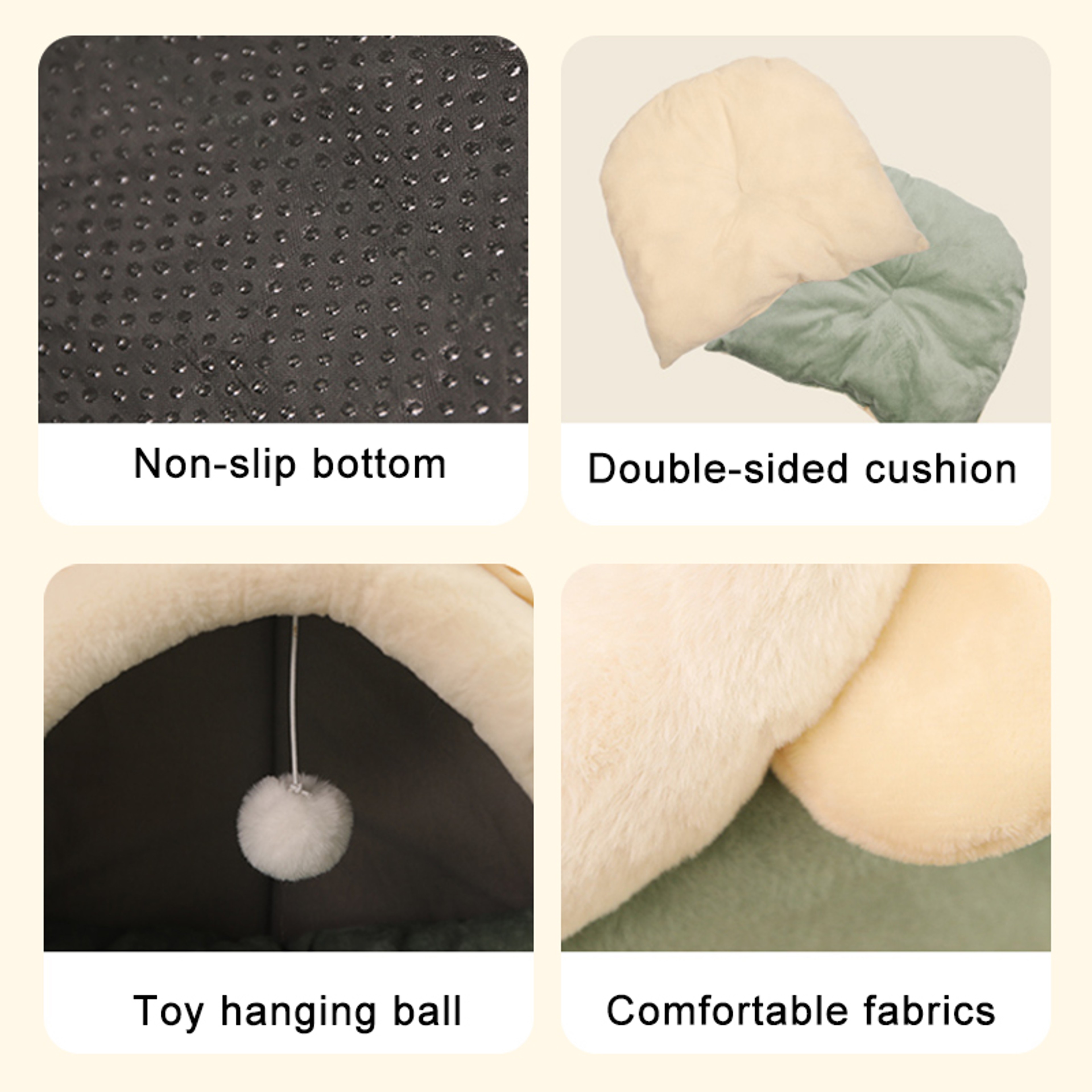 Cartoon Pet Bed, Deep Sleep Cat Cave, Removable Foldable Washable Bed, Small Dog Mat Sleeping Bag – view 5