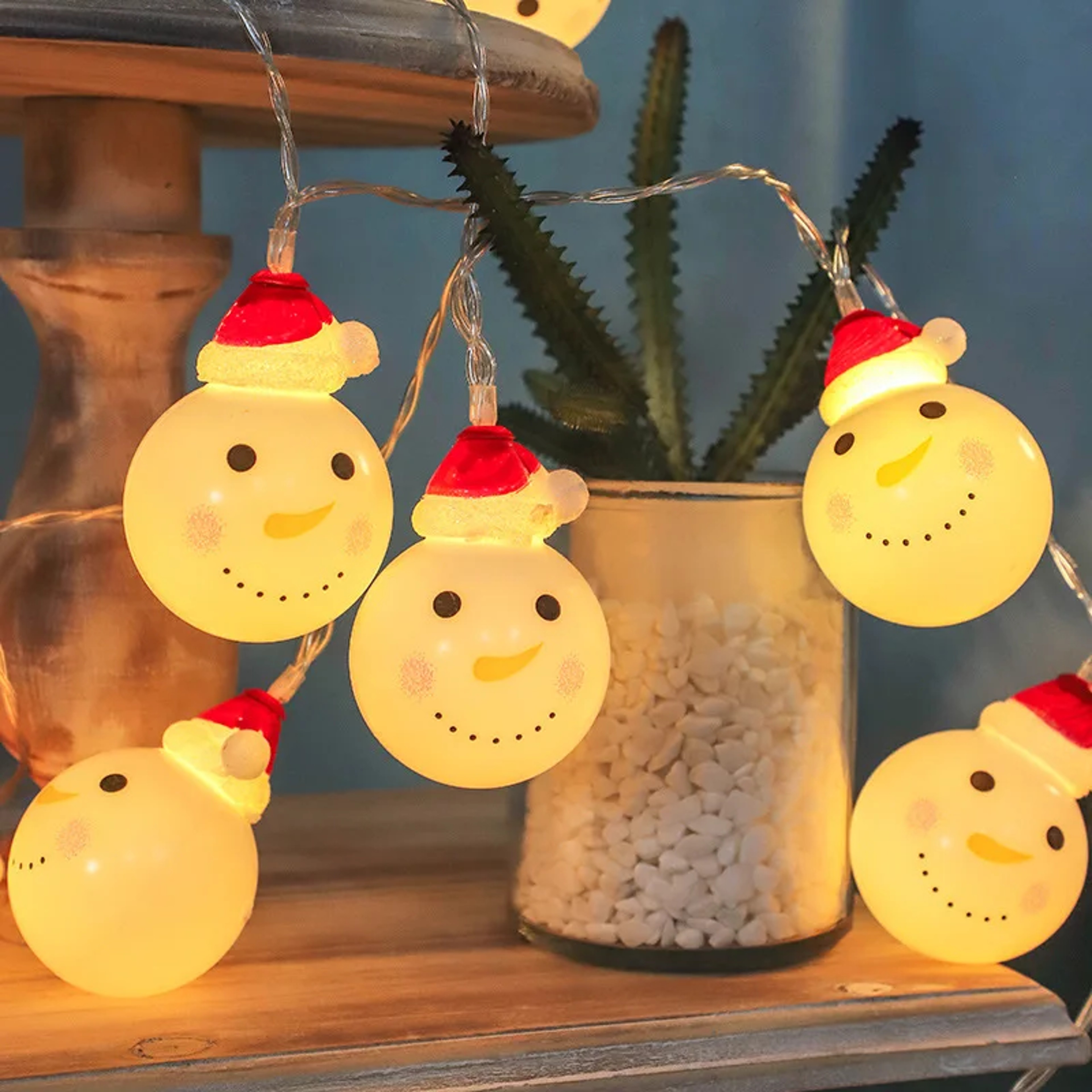 Battery Powered LED String Lights, Santa Claus Fairy Garland Lamp, Xmas Hanging Ornament, Christmas Tree Decor for Home – view 8