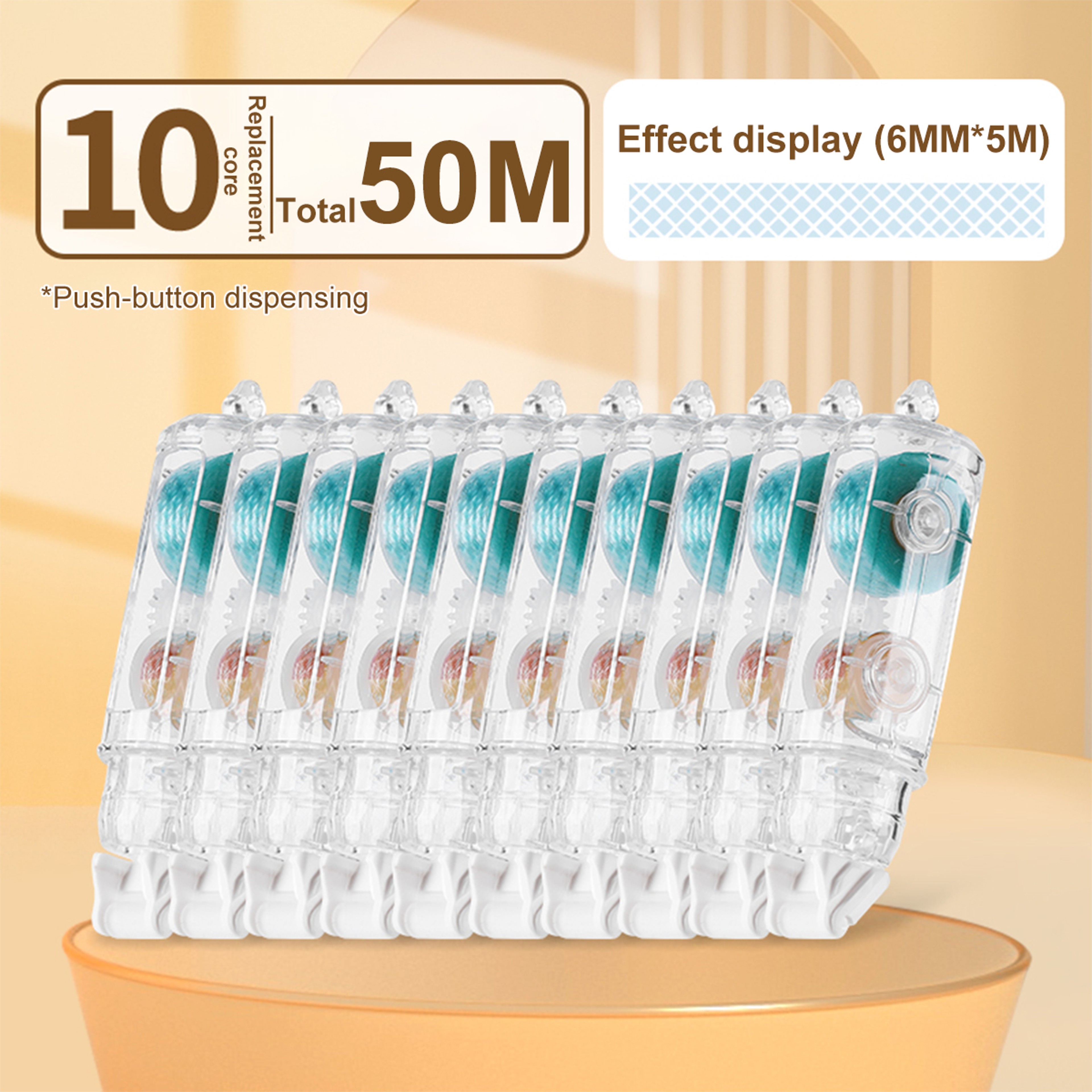 Replaceable Refills Transparent Dot Dispensing Double-sided Tape, Handbook Glue for School, Office, and Stationery Use – view 17