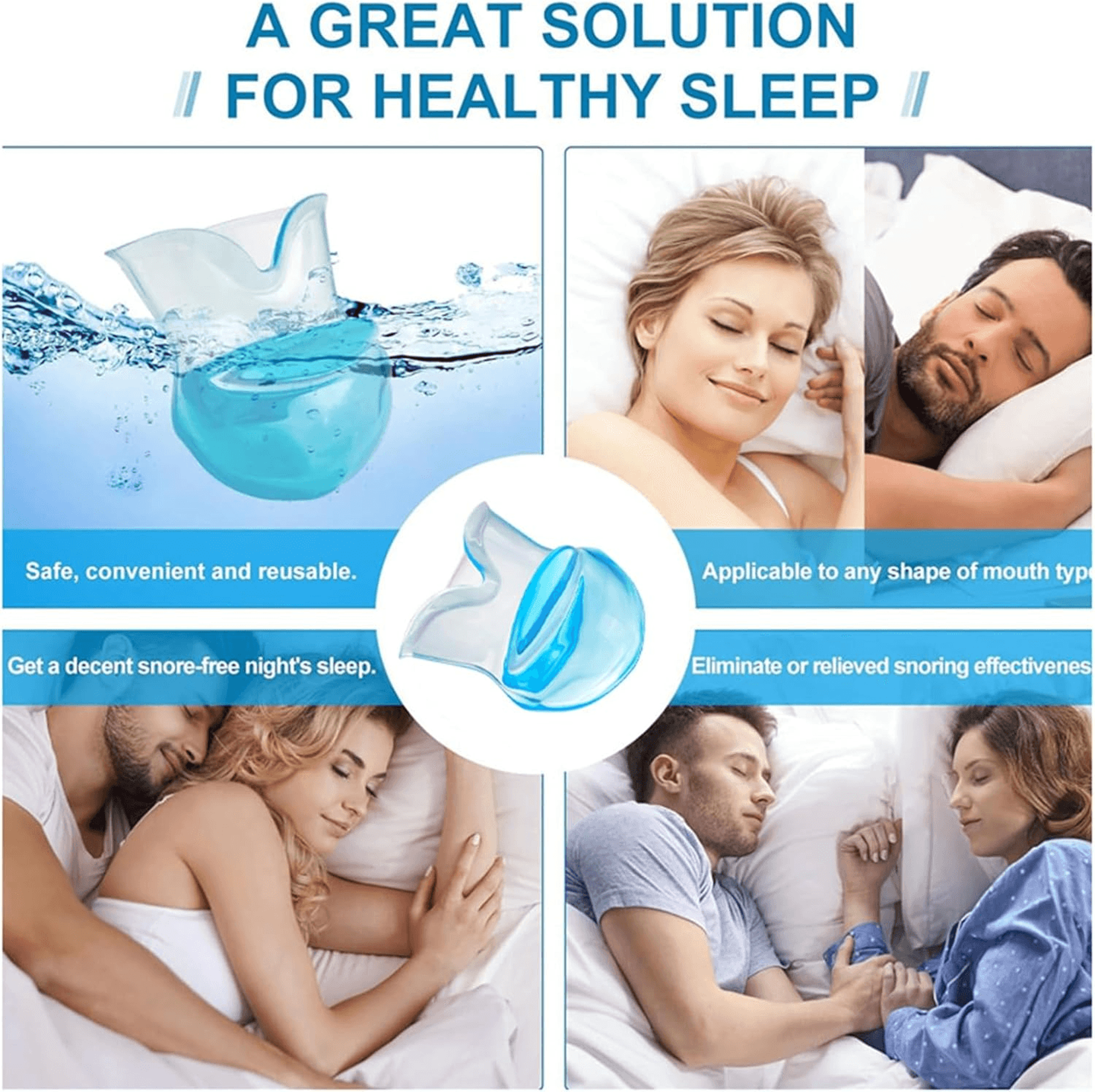 Hypoallergenic snore aid mouthpiece