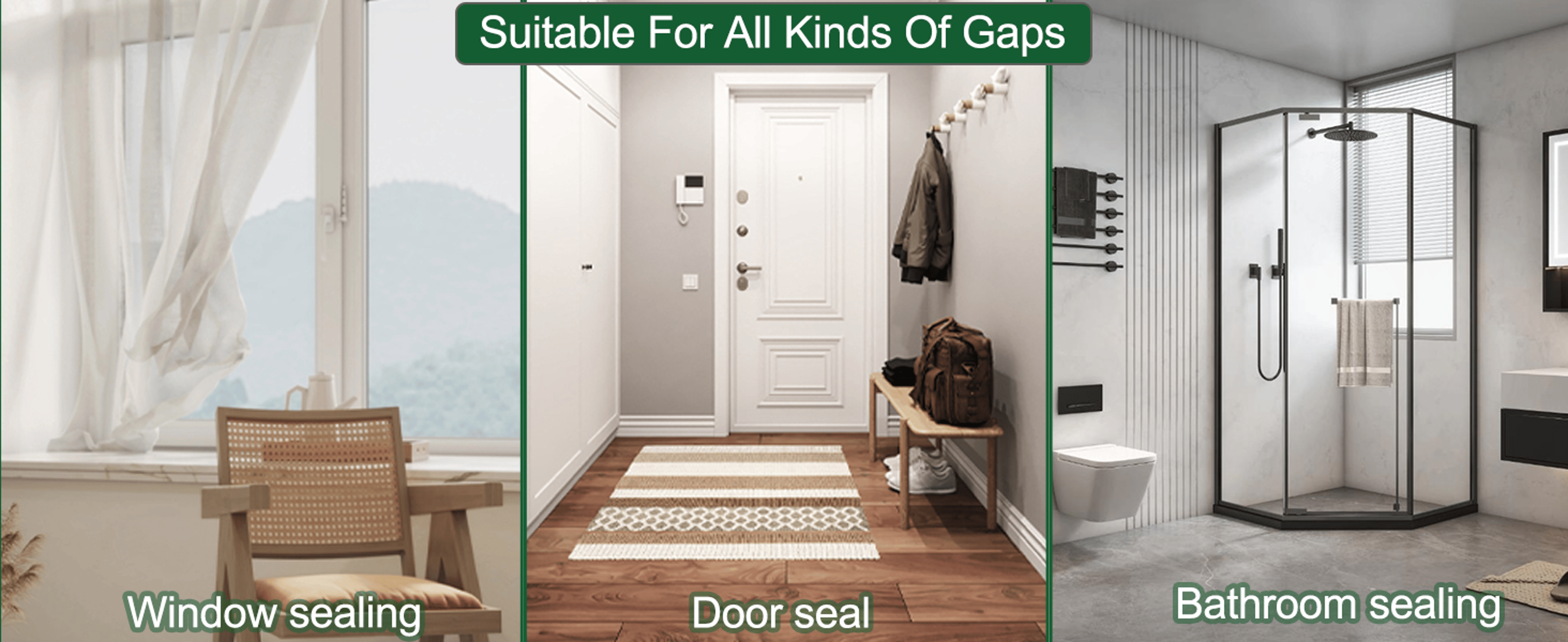 Weather Stripping Door Seal Strip for Blocking Drafts, Bugs, and Air Leaks – view 11
