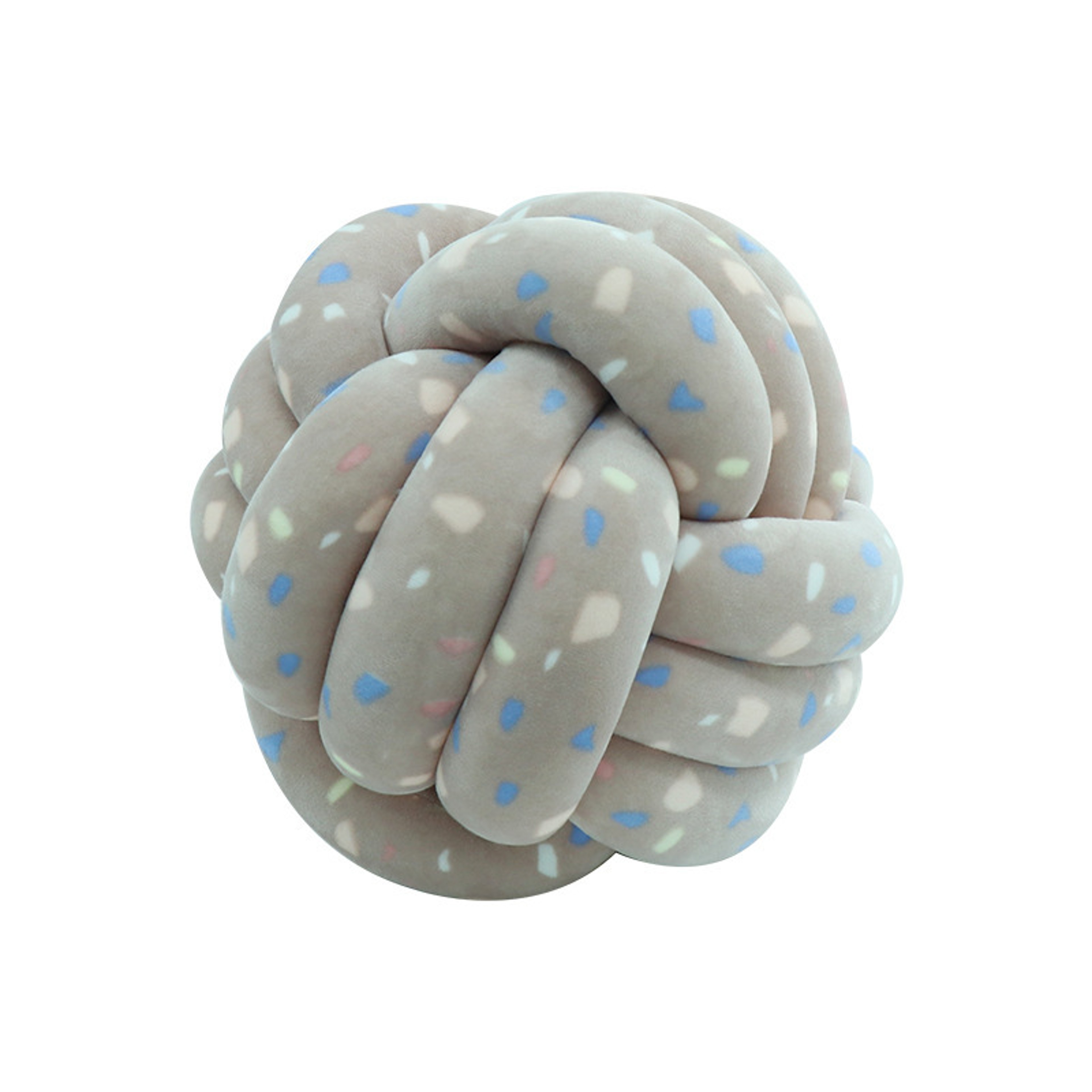 Modern Soft Big Cushion, Handmade Art Decor Knot Ball Throw Pillow for Home Sofa, Cozy Decorative White Christmas Cushio – view 37