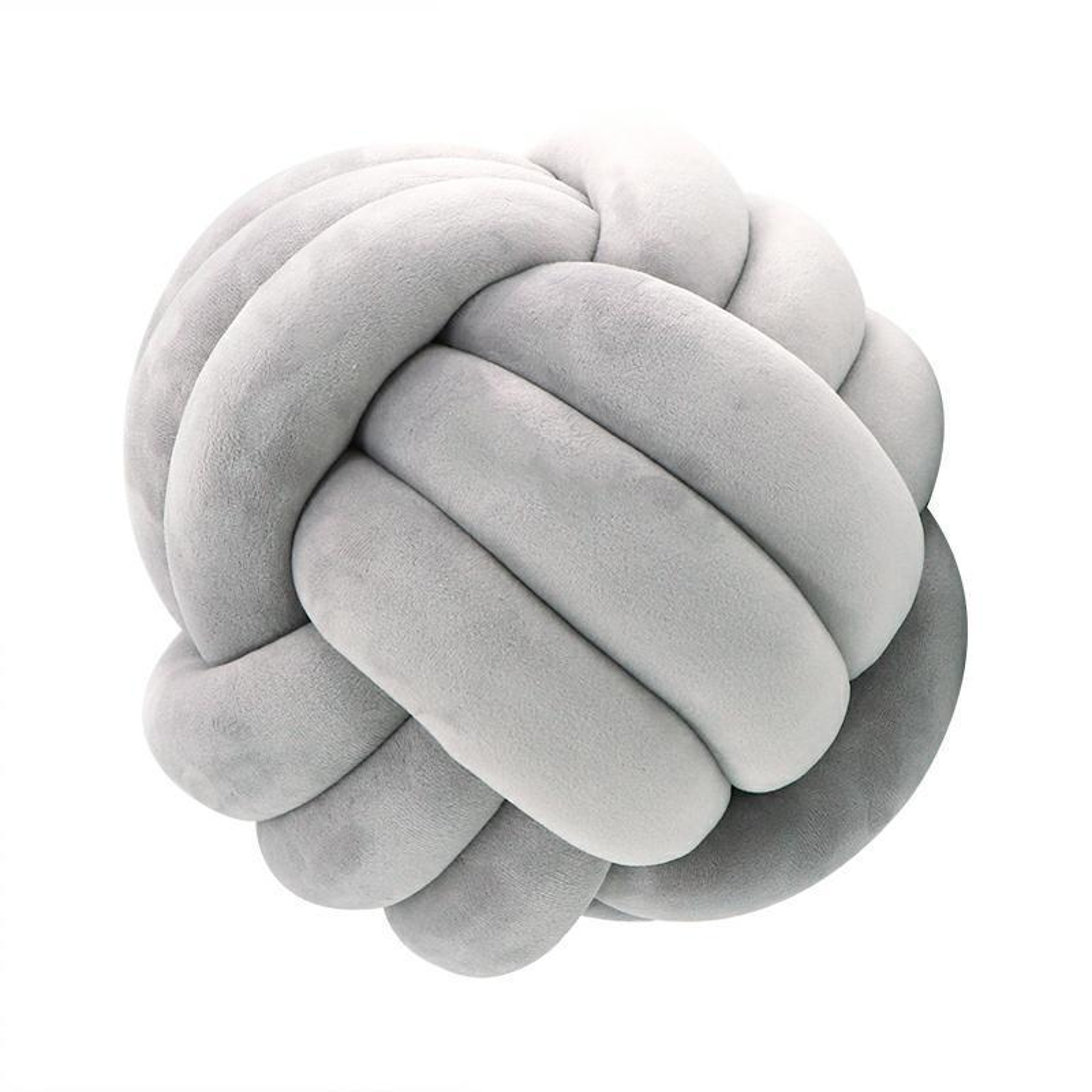 Modern Soft Big Cushion, Handmade Art Decor Knot Ball Throw Pillow for Home Sofa, Cozy Decorative White Christmas Cushio – view 46