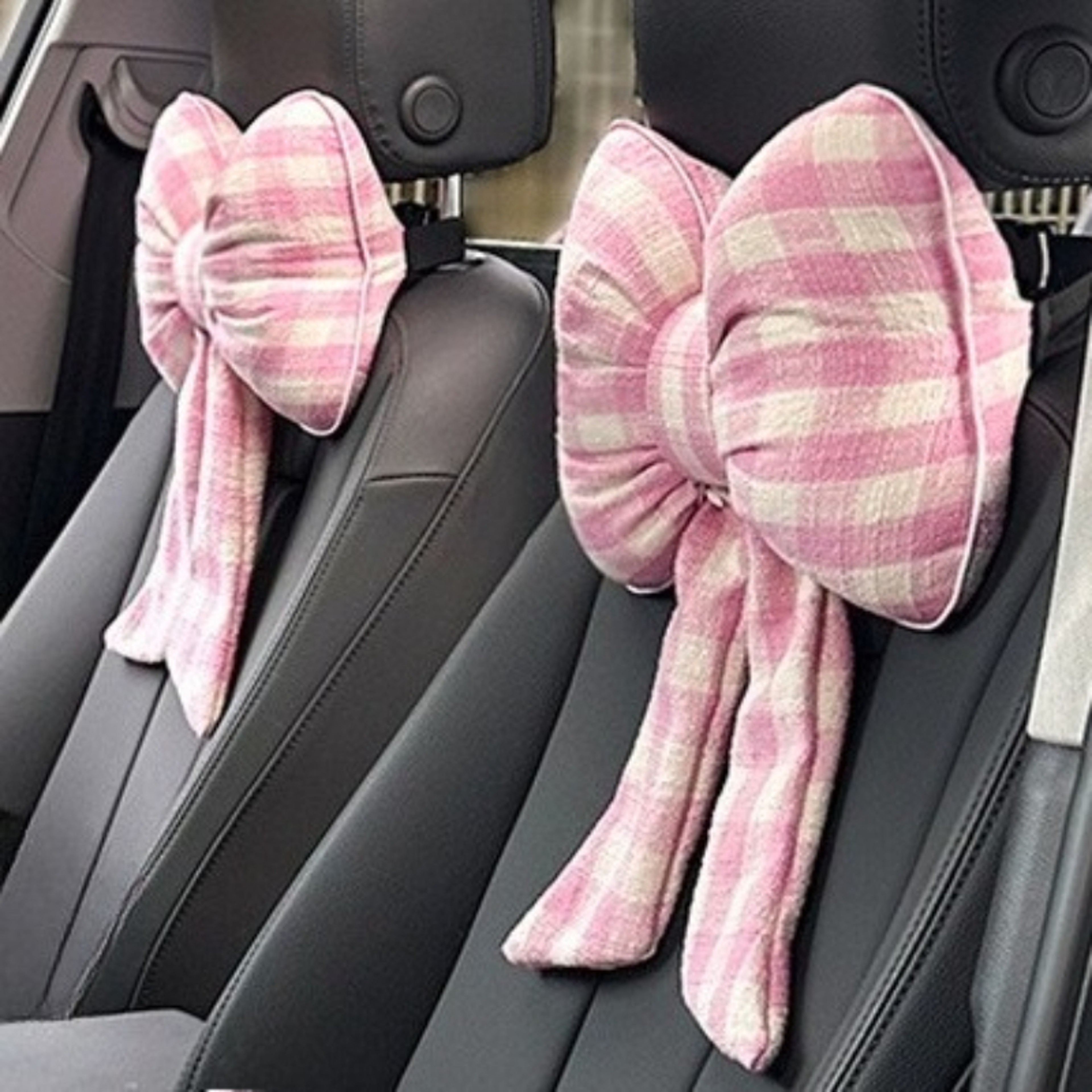 Car Headrest Neck Cushion Pillows Bowknot Pillows Car Seat Neck Rest Pillow Pink Car Accessories Fo 0