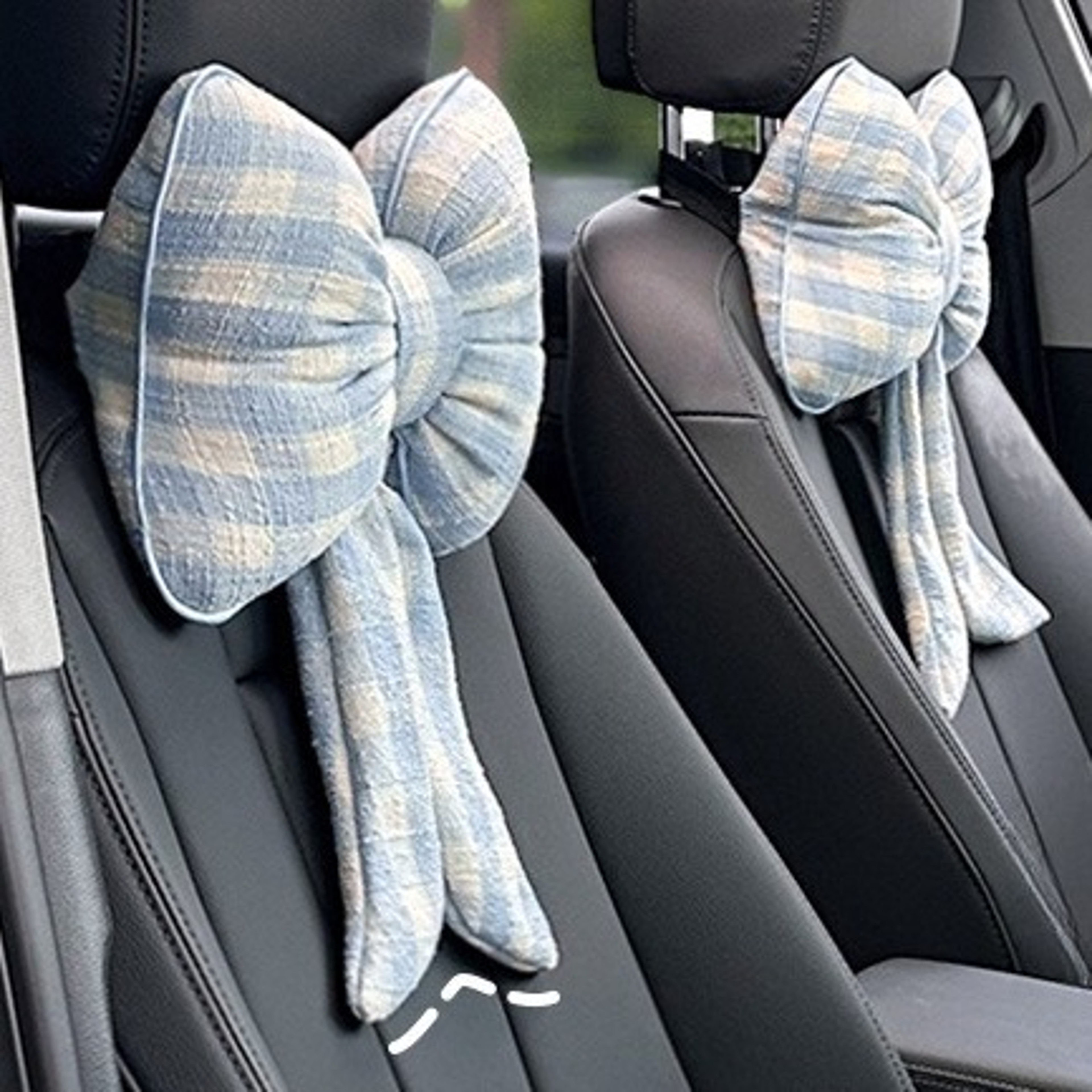 Car Headrest Neck Cushion Pillows Bowknot Pillows Car Seat Neck Rest Pillow Pink Car Accessories Fo 3