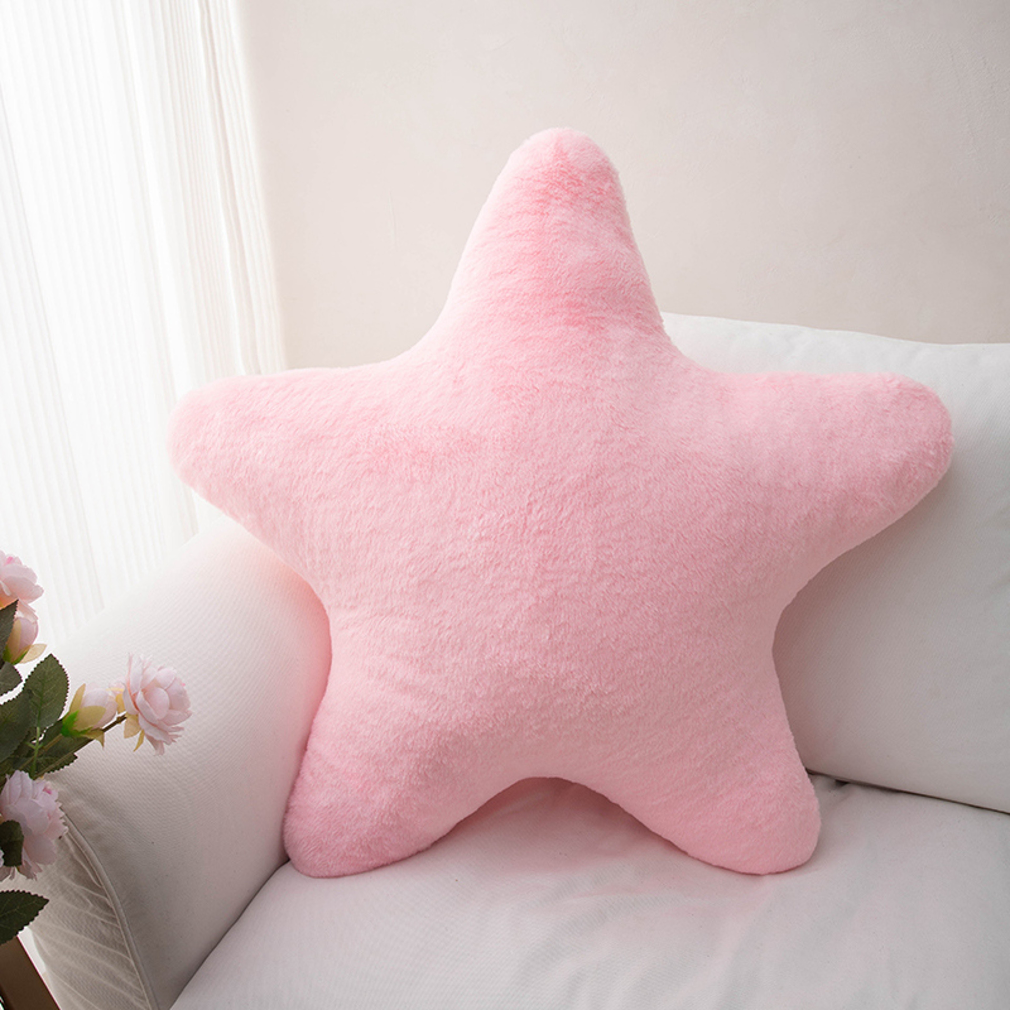 Colorful Star Plush Pillow Natural Sky Stuffed Cushion - Pink Yellow Blue Green Cream Sofa Chair Bed Decor – view 10