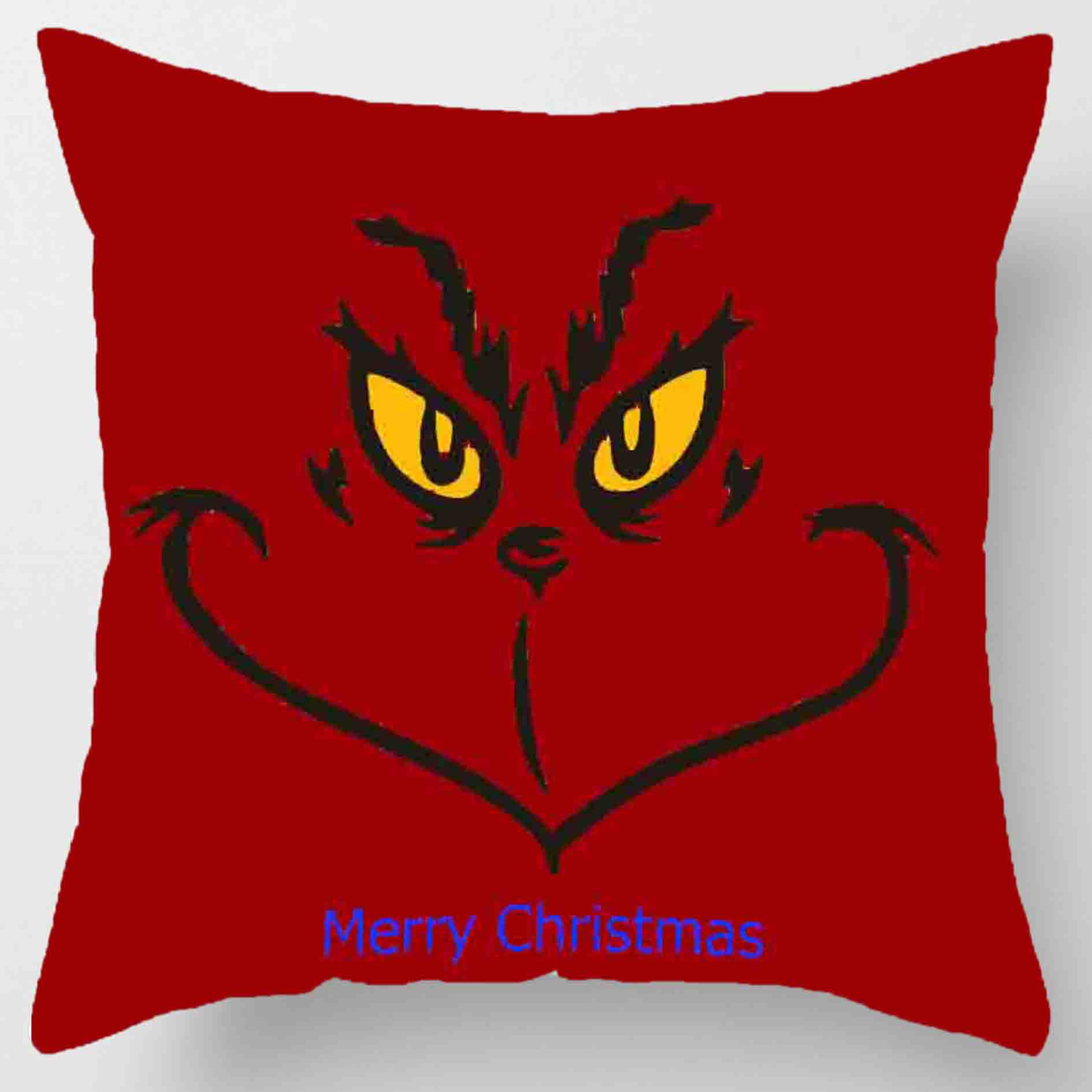 Red Merry Christmas Pillowcase Sofa Home Decor Cushion For Festive Vibes 4