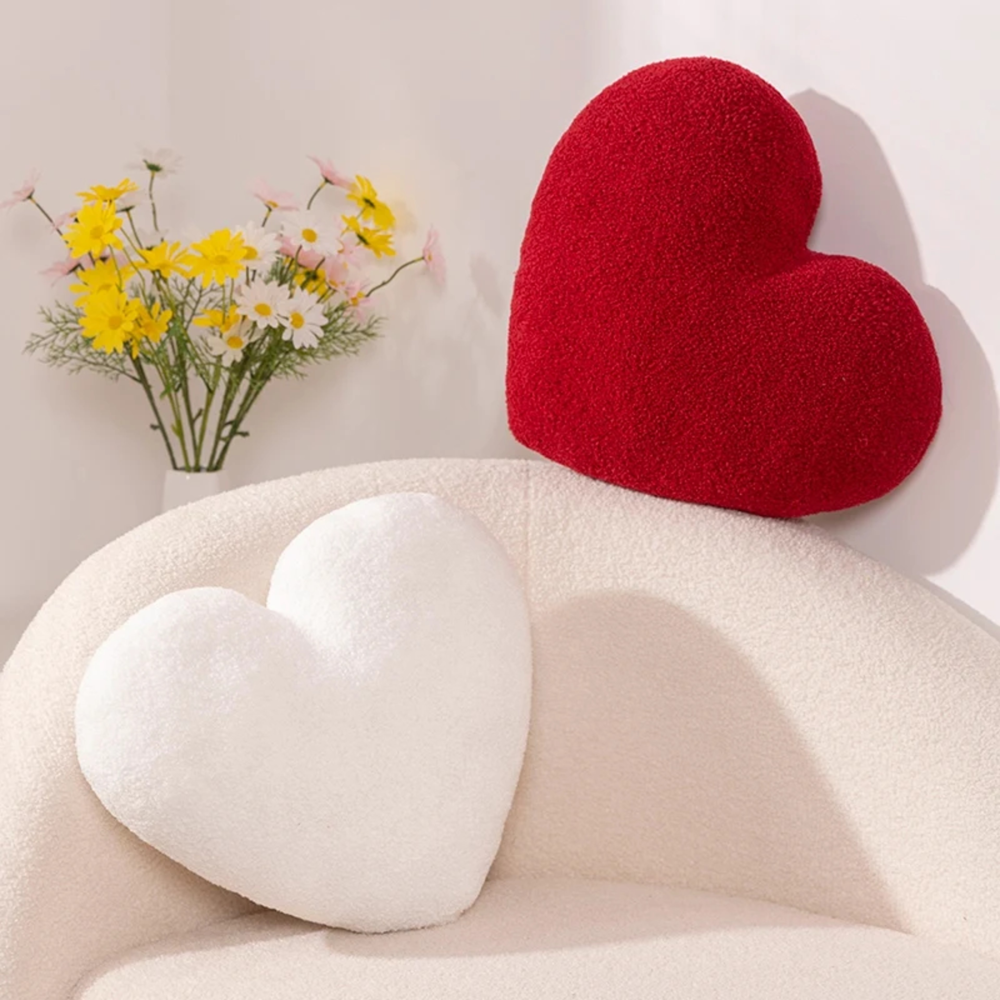 Soft Cartoon Dolls, Simulation Red Heart Throw Pillow, Comfortable Plush Toys, Funny Gift for Birthday Present – view 5