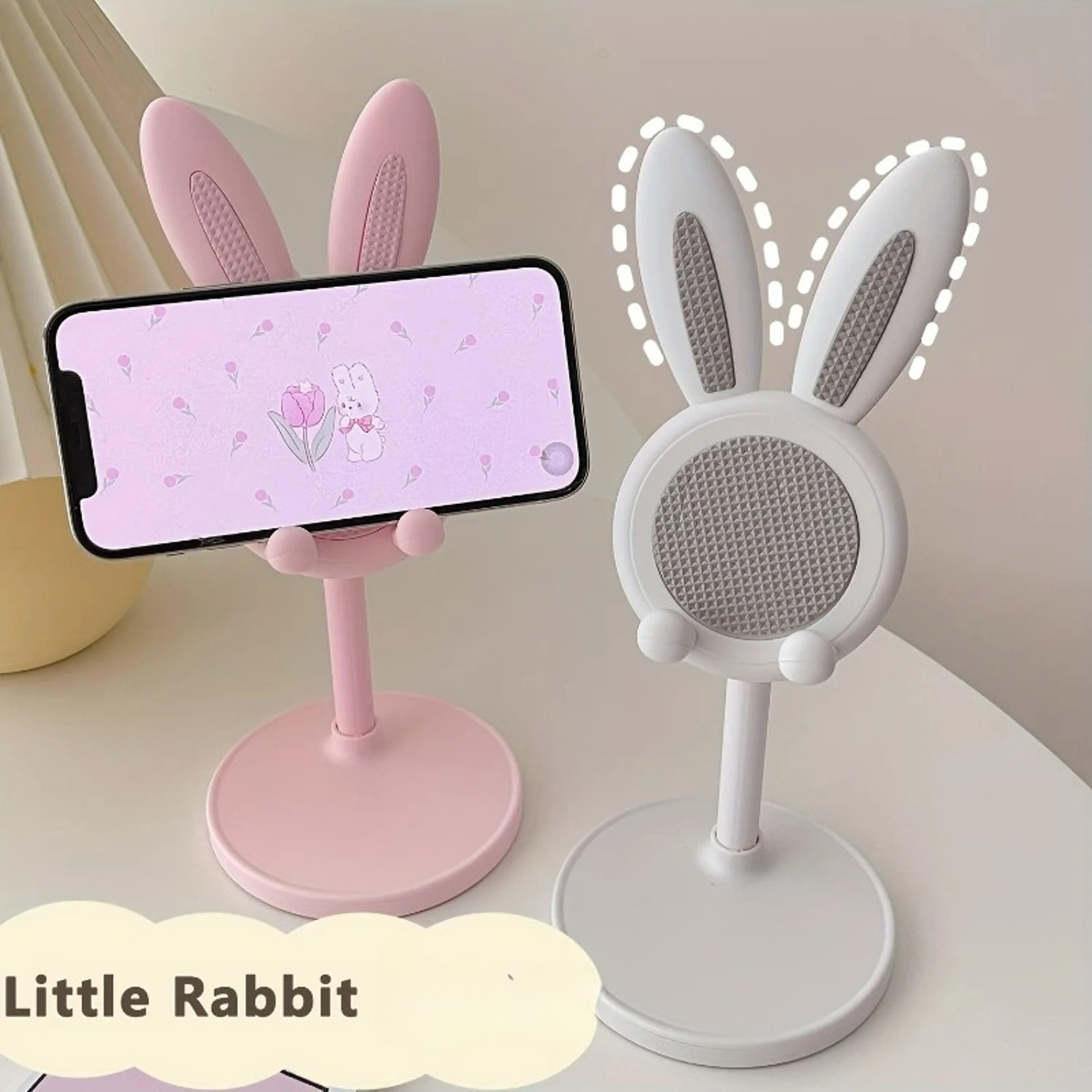 Adjustable Rabbit Phone Stand, Desk Holder for iPhone, Samsung, Xiaomi – view 1