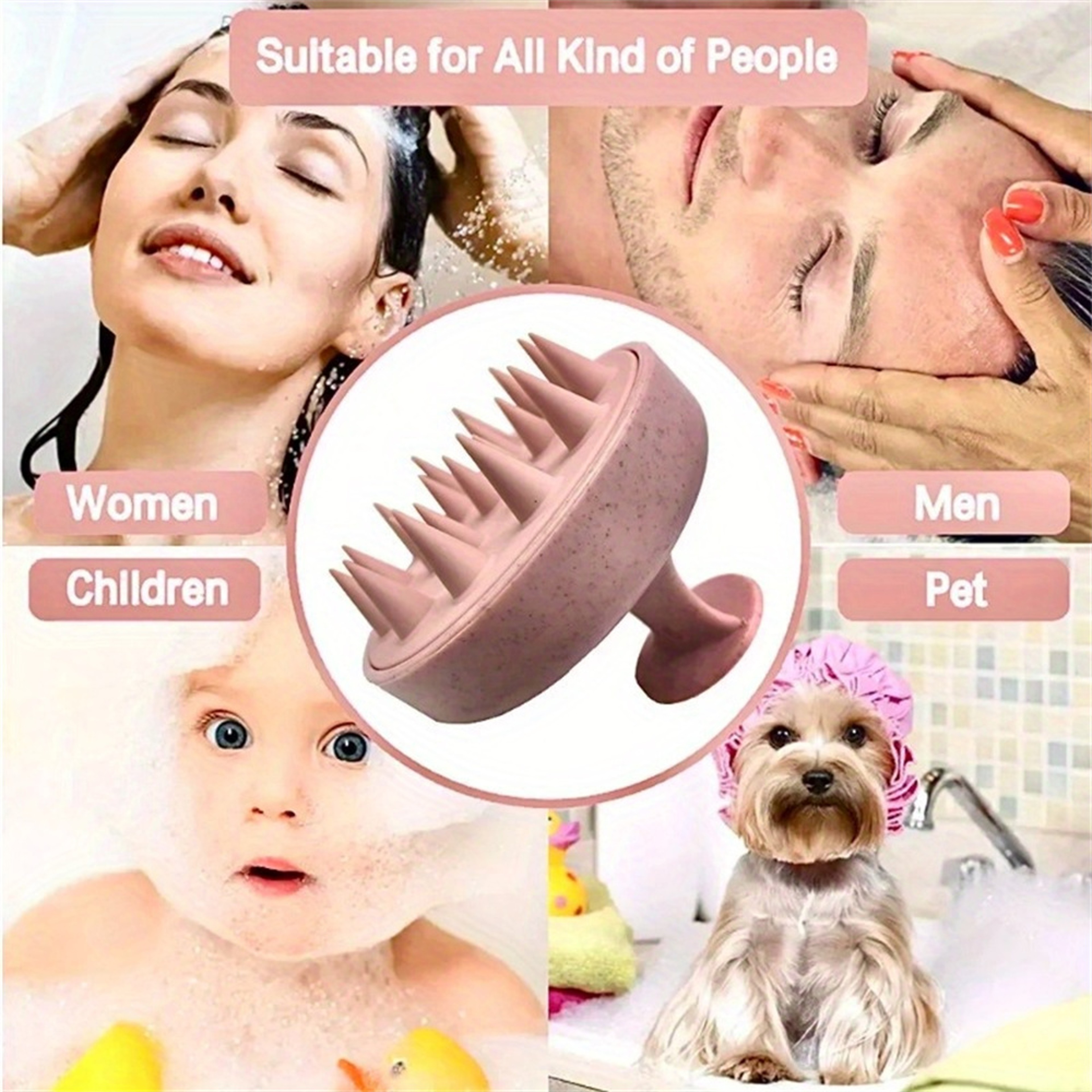 Scalp Massage Comb Hair Washing Comb, Body Massage Brush, Salon Tool – view 2