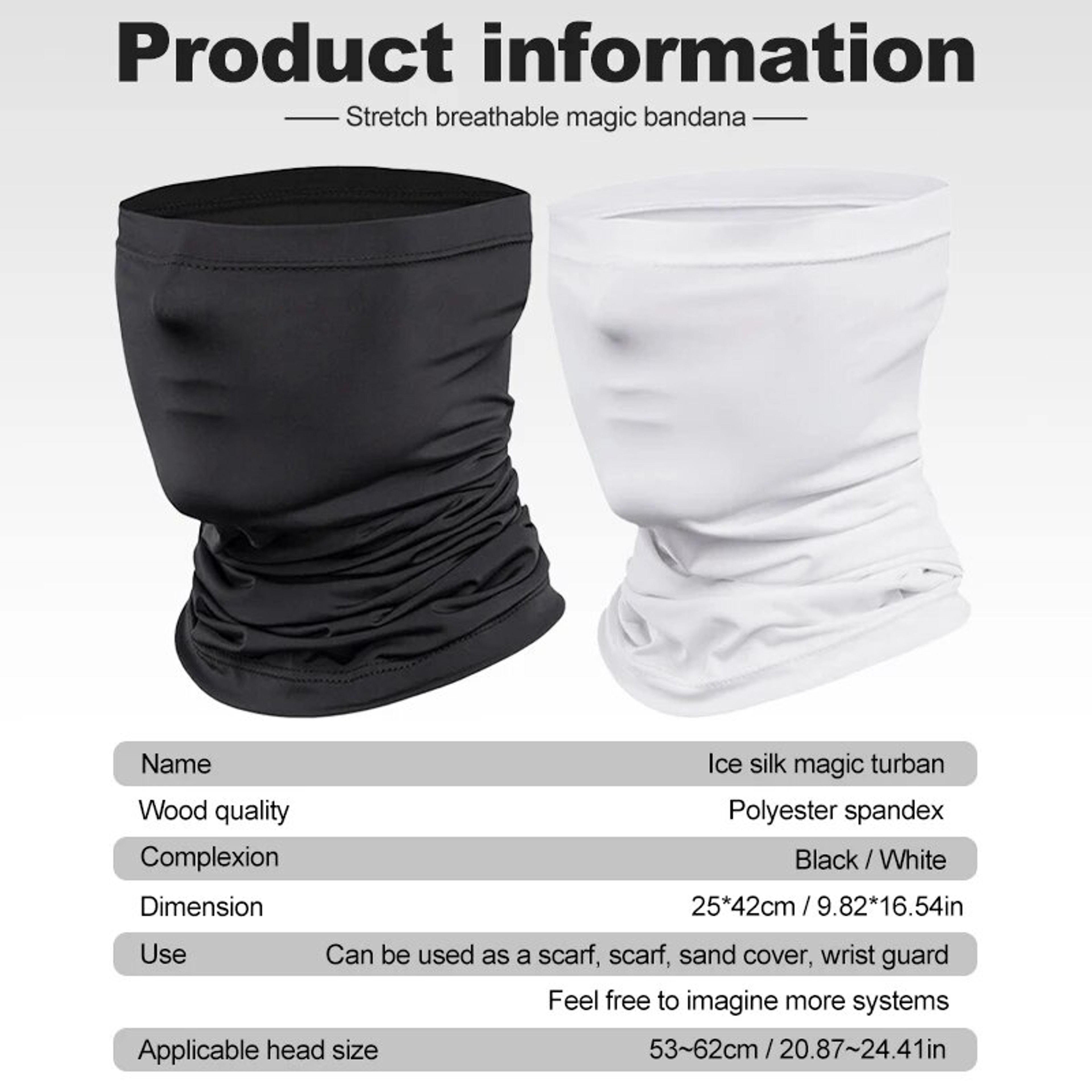 Summer Face Bandana UV Protection Cycling Mask Sweat Absorbent Scarf 5