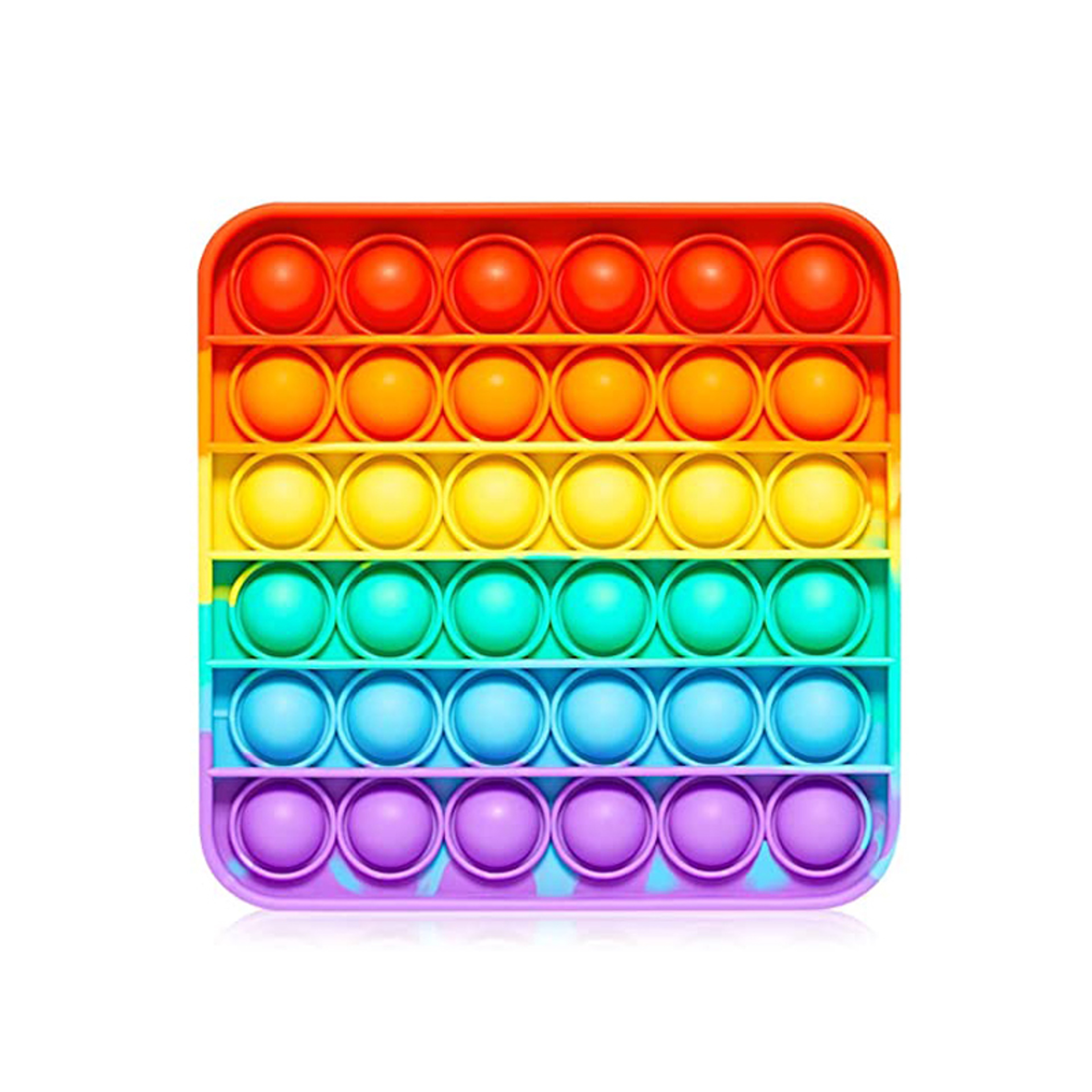 Rainbow Push Bubble Fidget Toy Square Sensory Stress Relief Toy for Autism, Anxiety, Stress for Kids and Adults – view 7