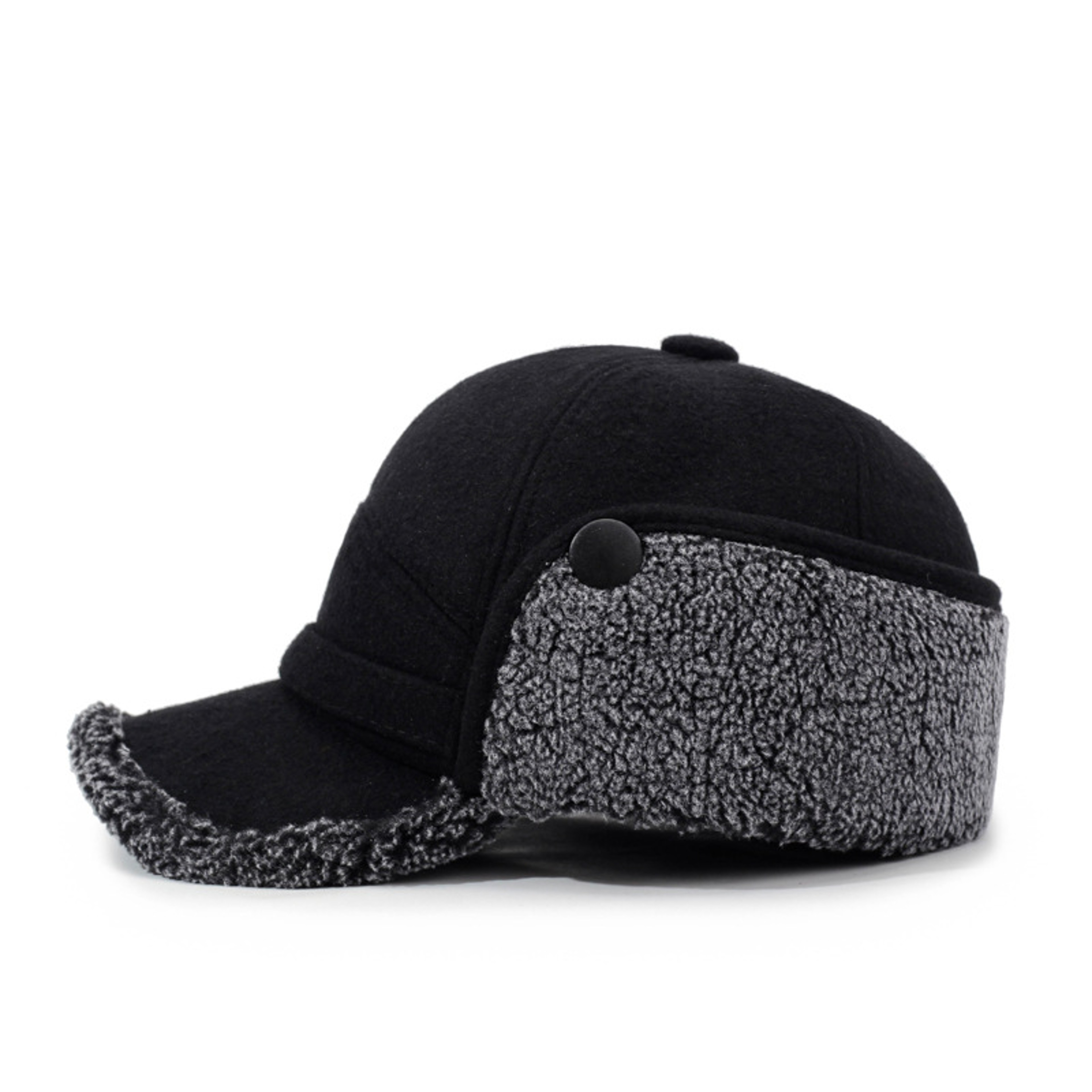 Men's Lei Feng Hat, Warm Autumn and Winter Outdoor Fleece Baseball Cap for Fathers and Elderly – view 3