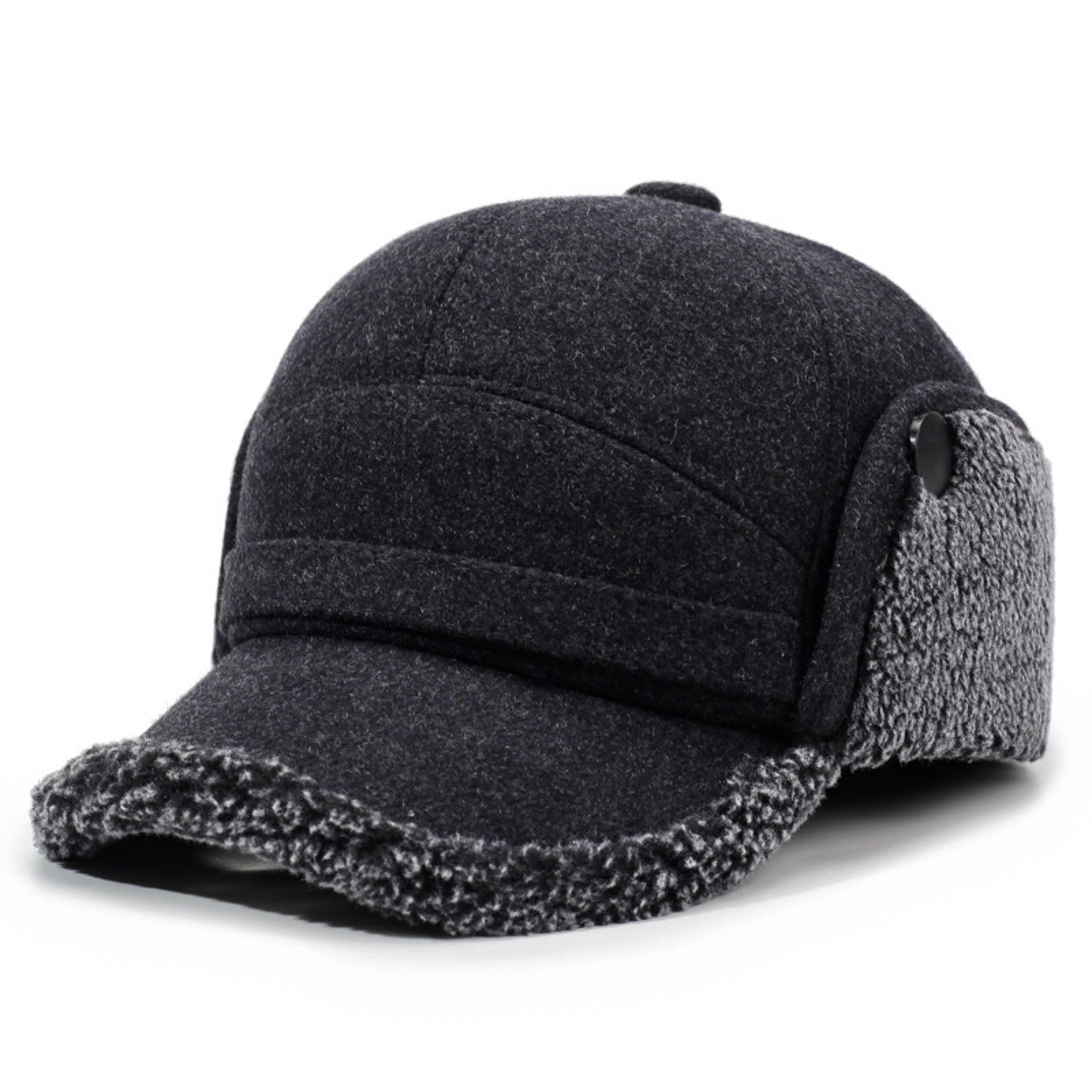 Men's Lei Feng Hat, Warm Autumn and Winter Outdoor Fleece Baseball Cap for Fathers and Elderly – view 6