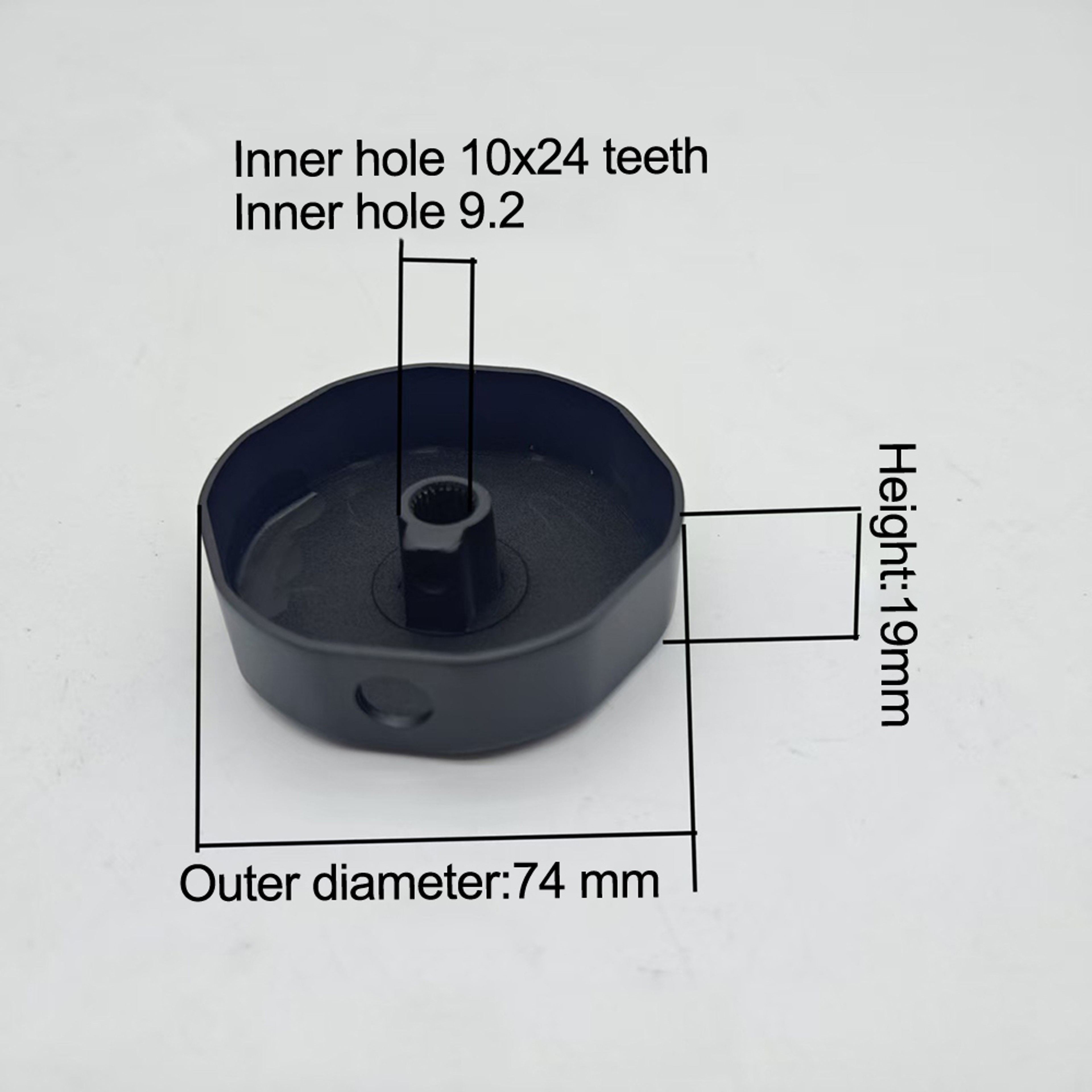 Bathroom Fixtures Part For Home, Black Overflow Prevention Bath Control Knob – view 4