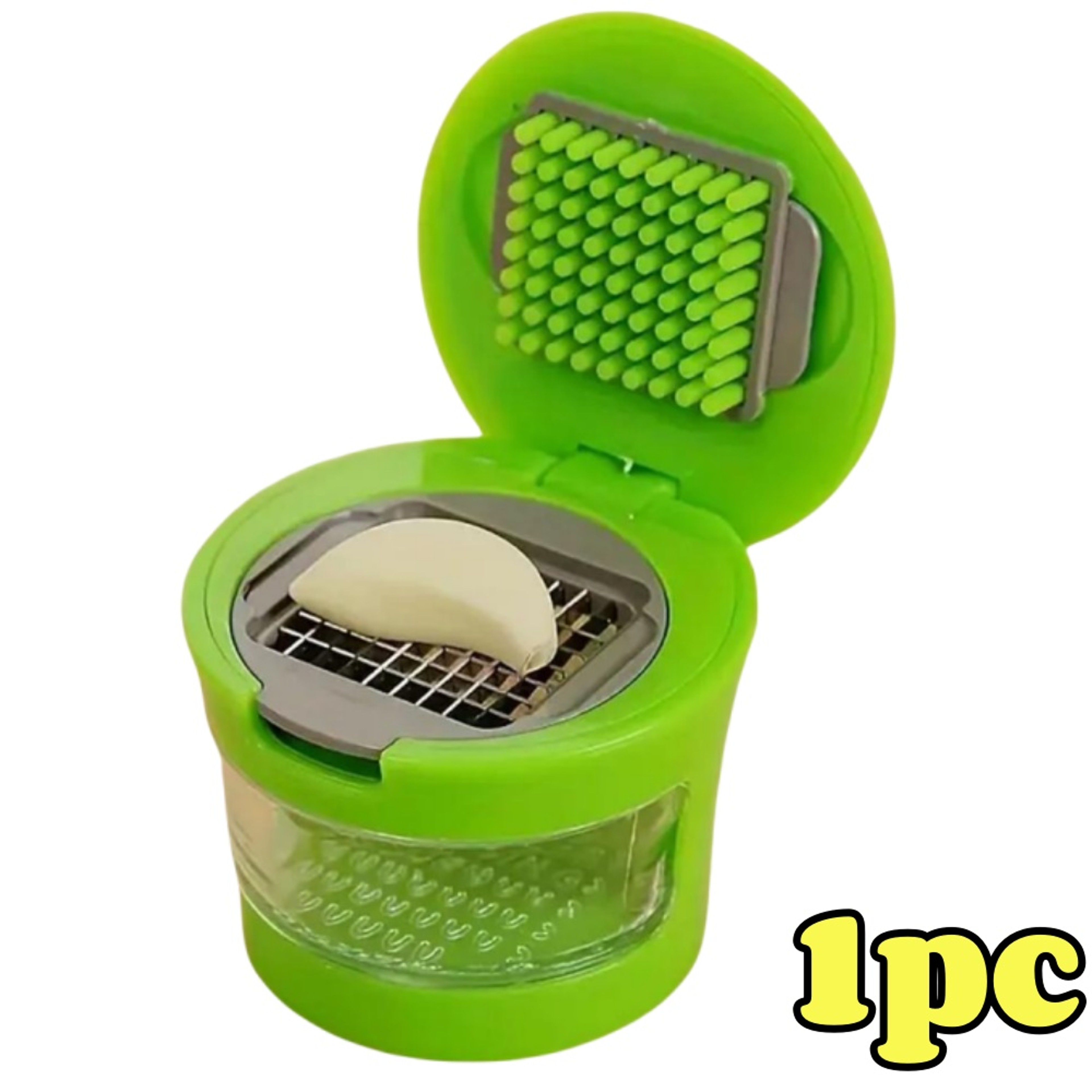 Easy Manual Portable Vegetable Cutter, Multi-functional Stainless Steel Garlic Press for BBQ Cooking – view 7