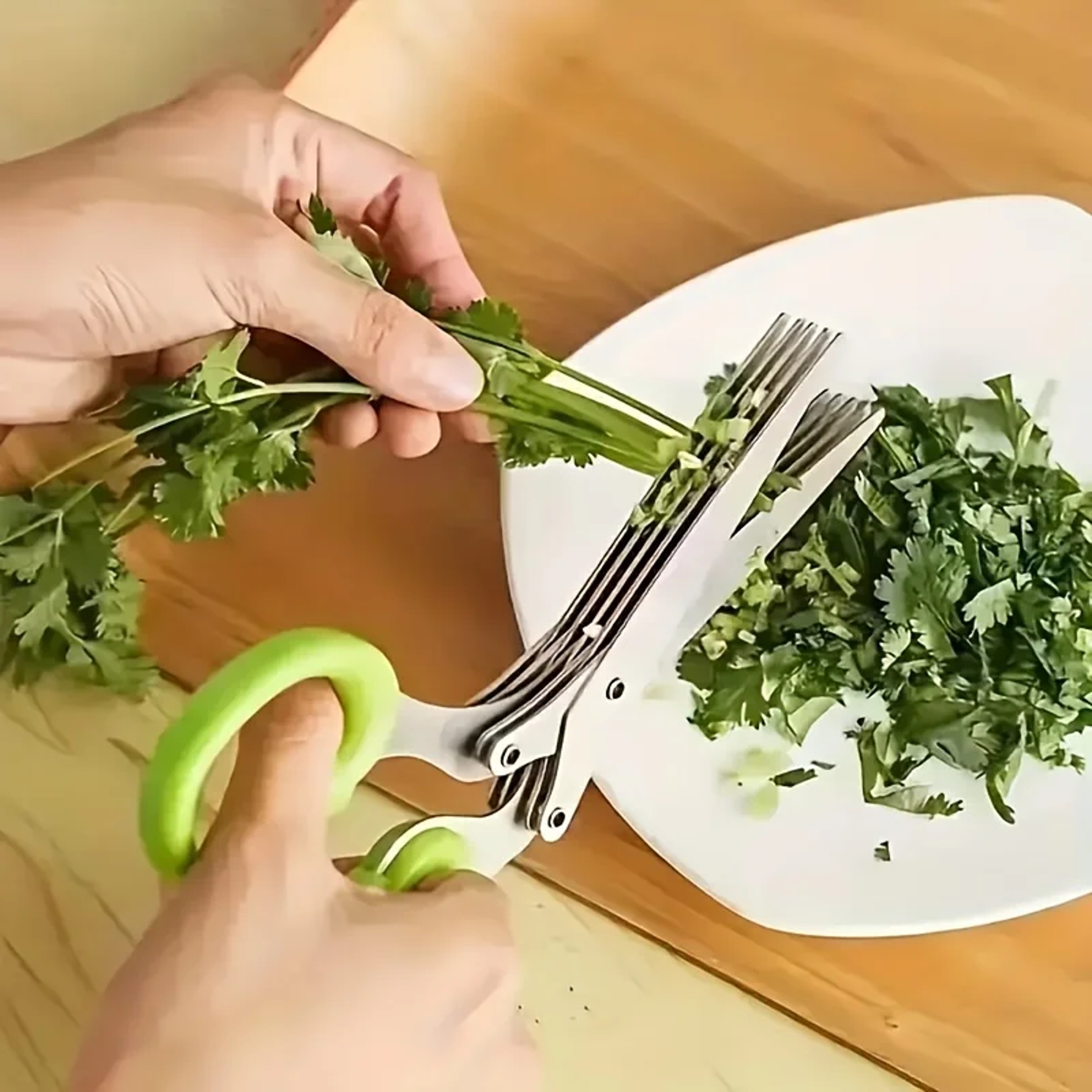Versatile Forged Stainless Steel Ambidextrous Kitchen Scissors, Ultra-Sharp Onion Herb Shredder, Safe & Durable – view 2