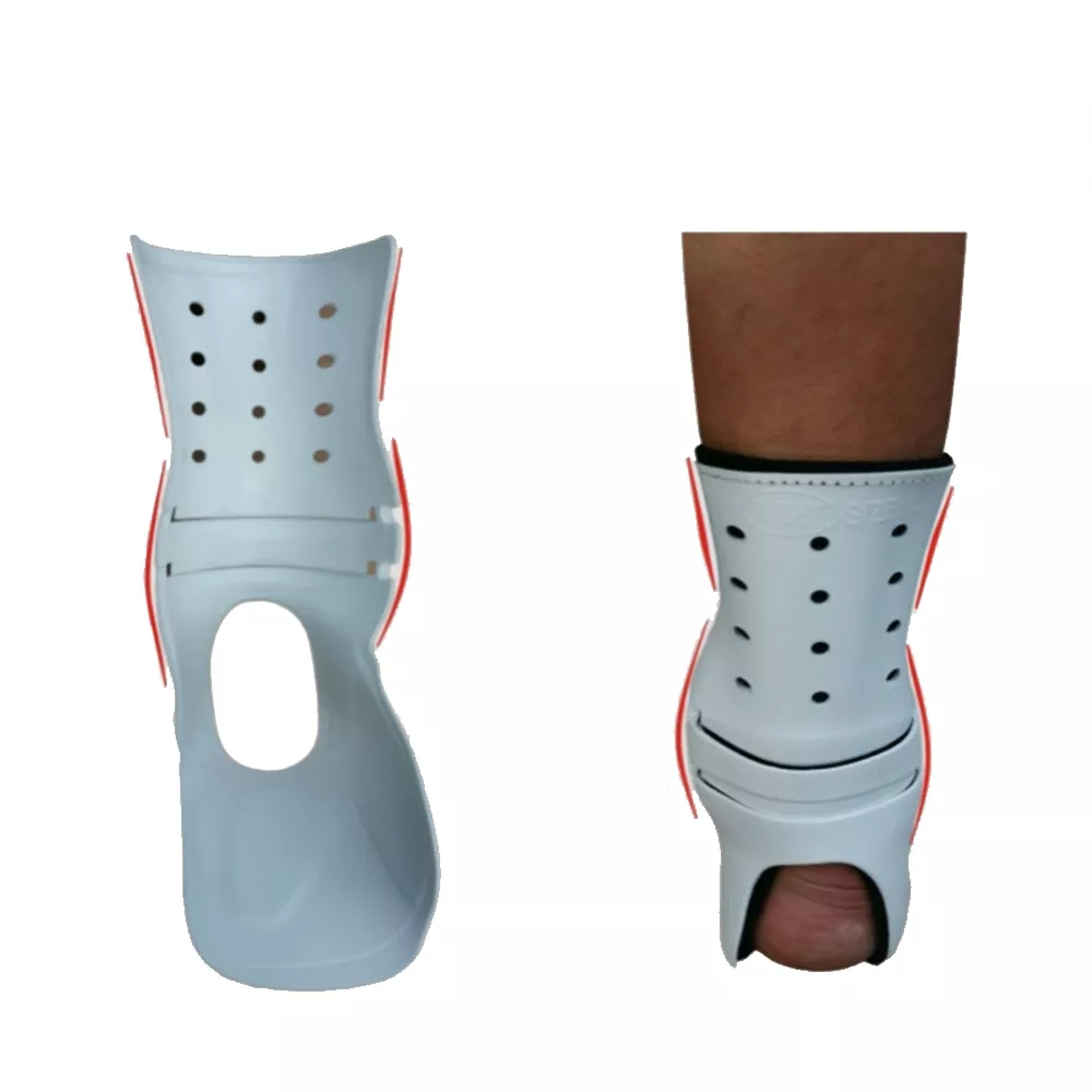Hemiplegia Rehabilitation Support, Adjustable Foot Droop Splint Brace Orthosis for Posture Correction – view 3