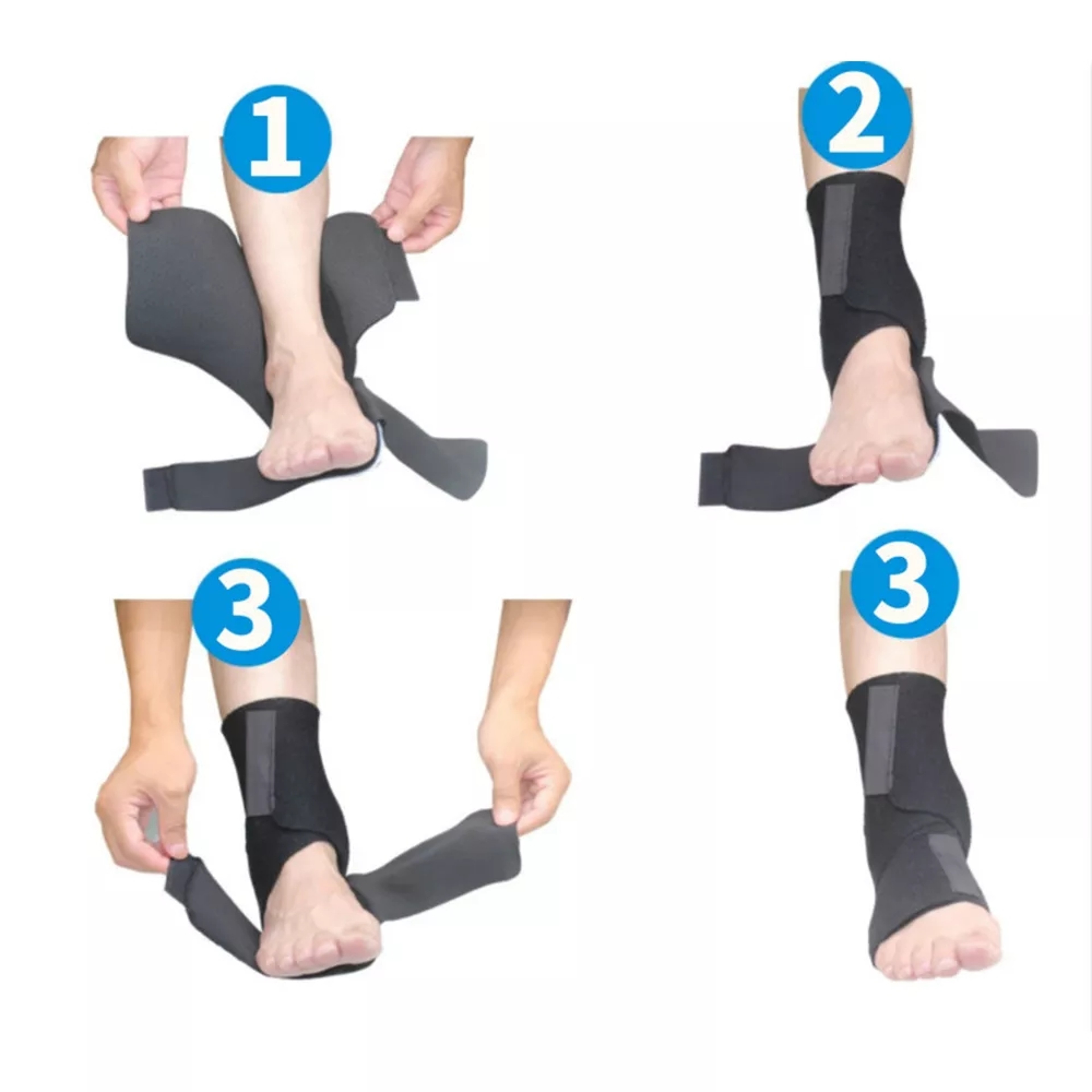 Hemiplegia Rehabilitation Support, Adjustable Foot Droop Splint Brace Orthosis for Posture Correction – view 5