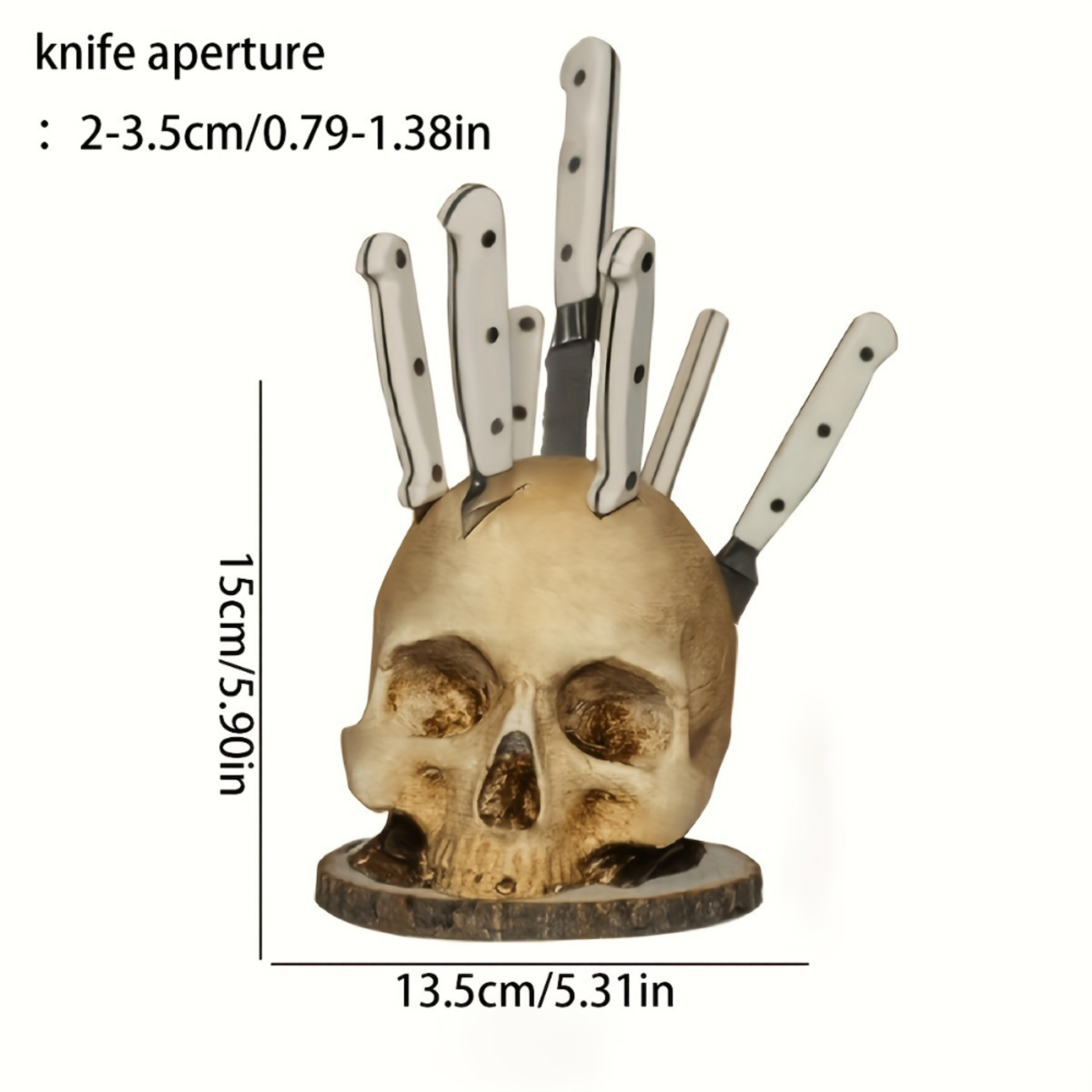 Horror Head Organizers Rack, Kitchen Knives Holder Skull Skeleton Stand – view 6