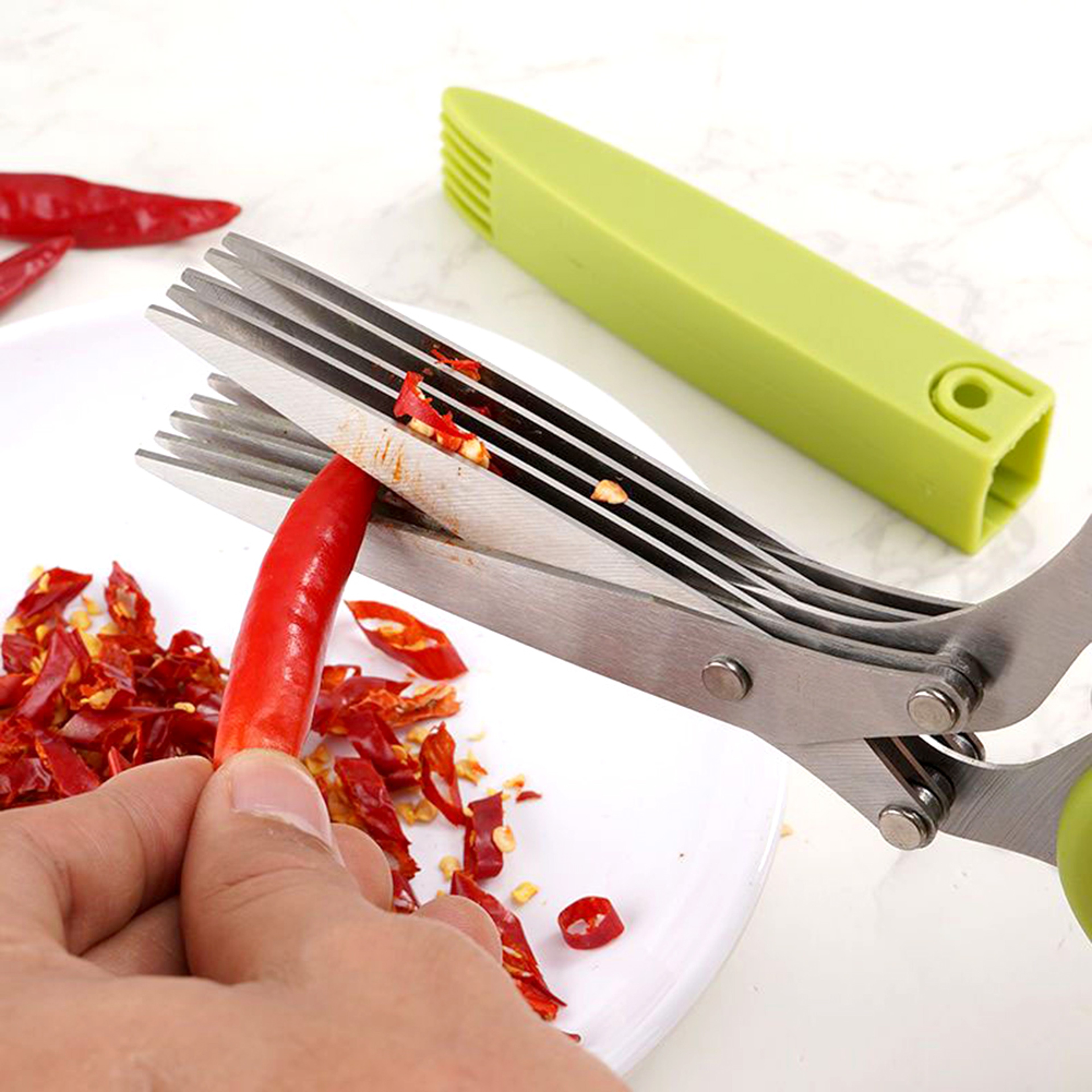 Multifunctional Vegetable Cutting Shears Scissors for Scallion Green Onion Herb Spice – view 2