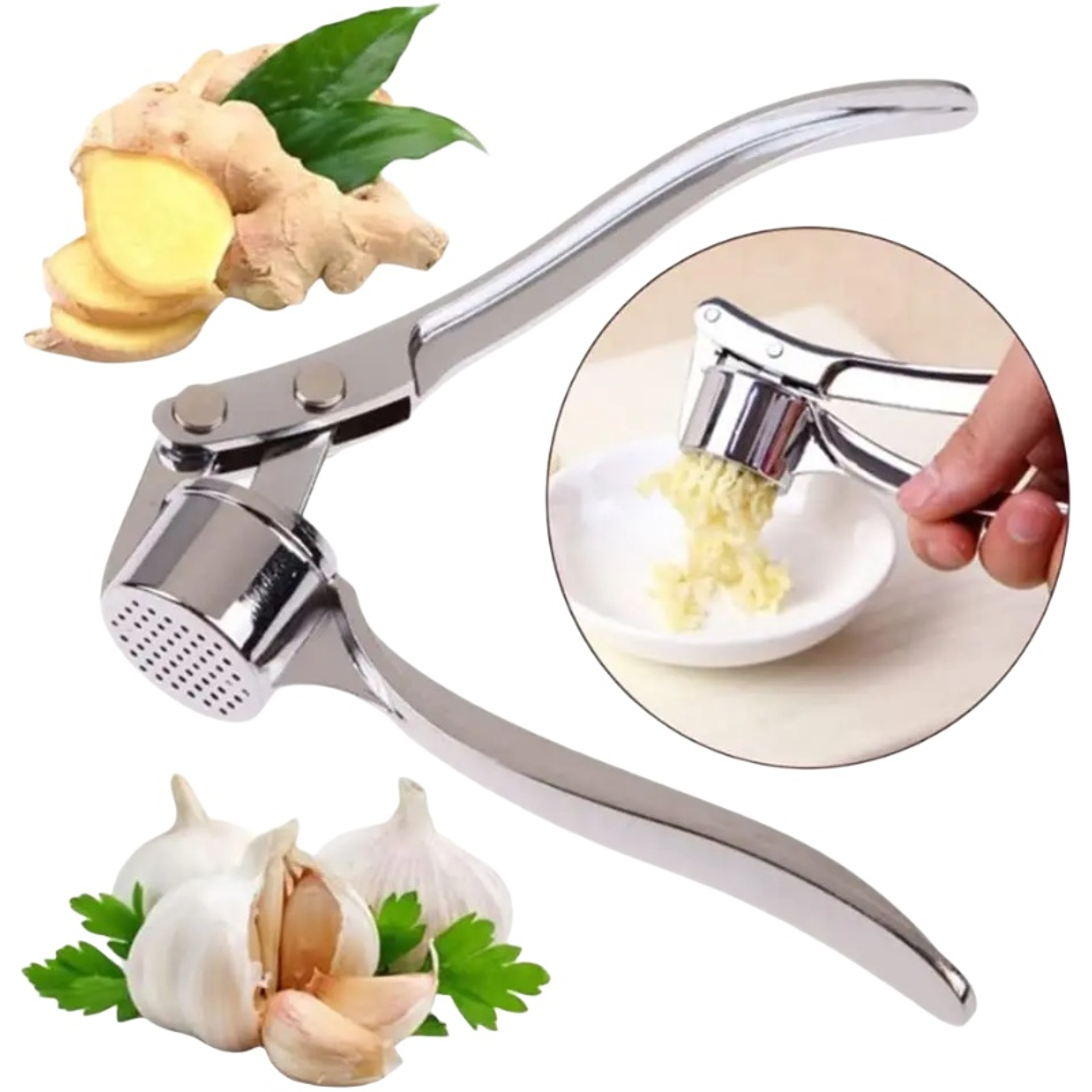 Manual Garlic Grinder, Kitchen Extruder, Aluminum Alloy Grinding Tools – view 2