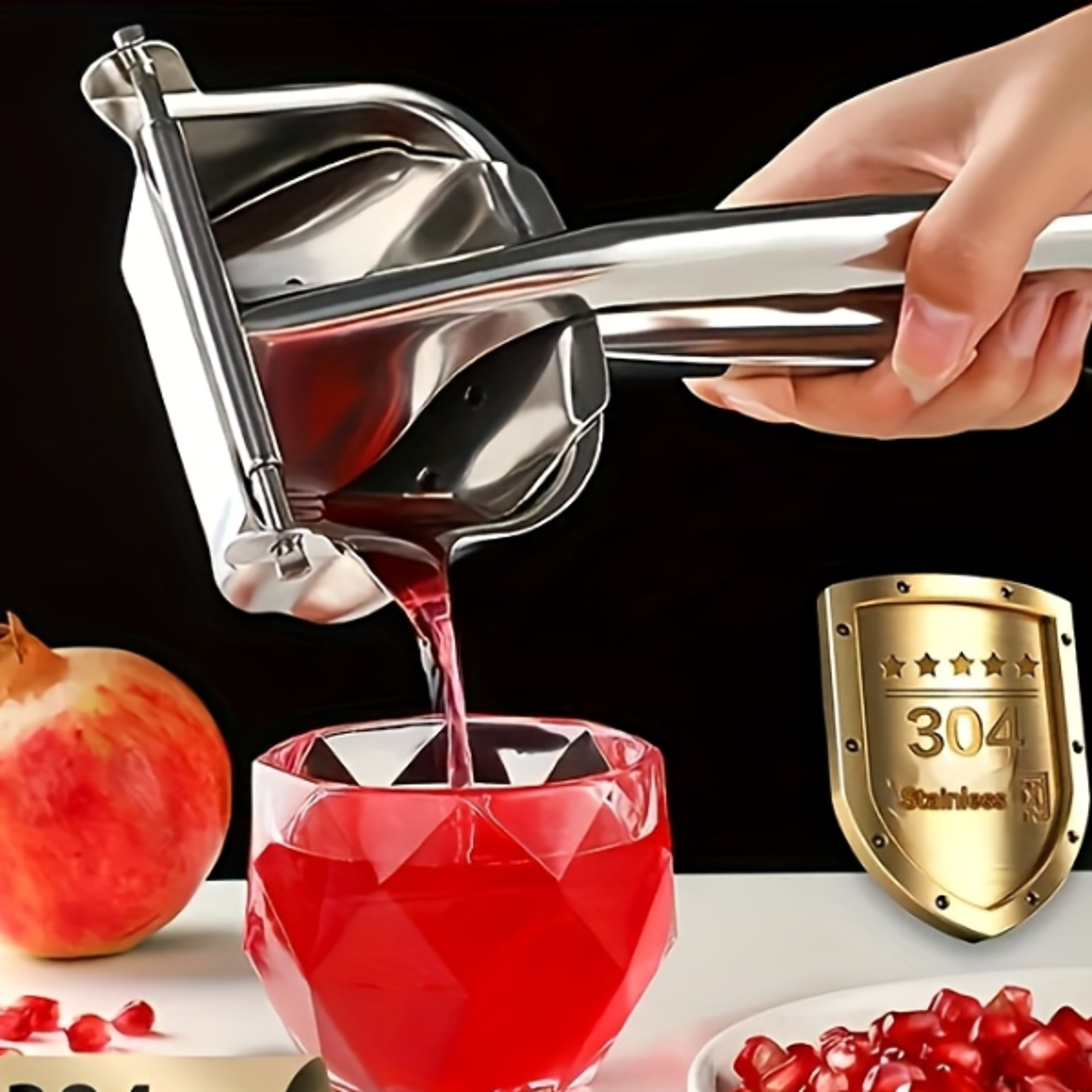 Stainless Steel Manual Juice Squeezer 304 Kitchen Gadget for Pomegranate  Orange Juice Separation