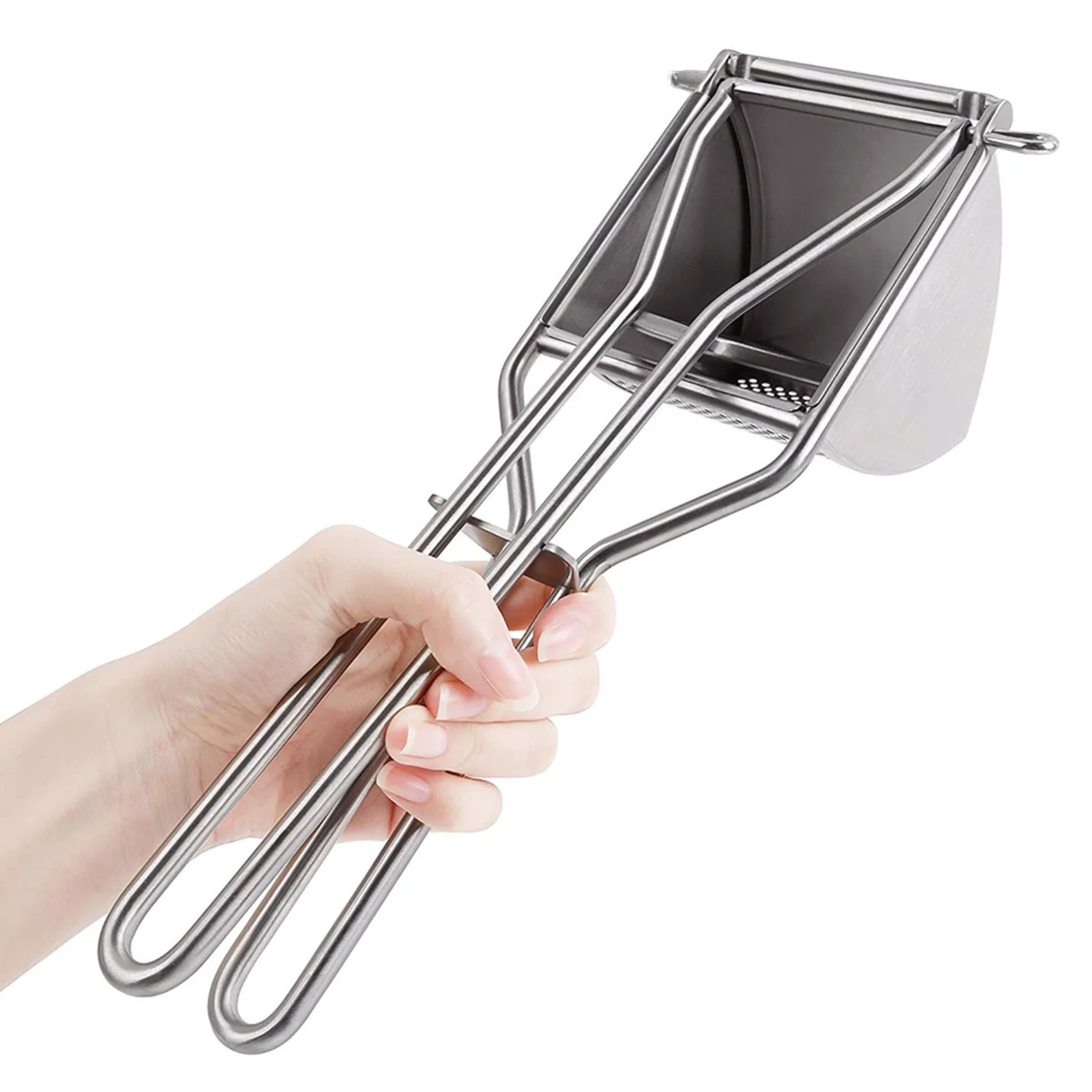 Stainless Steel Potato Ricer Masher, Heavy Duty Fruit Vegetable Juicer for Baby Food Preparation – view 3