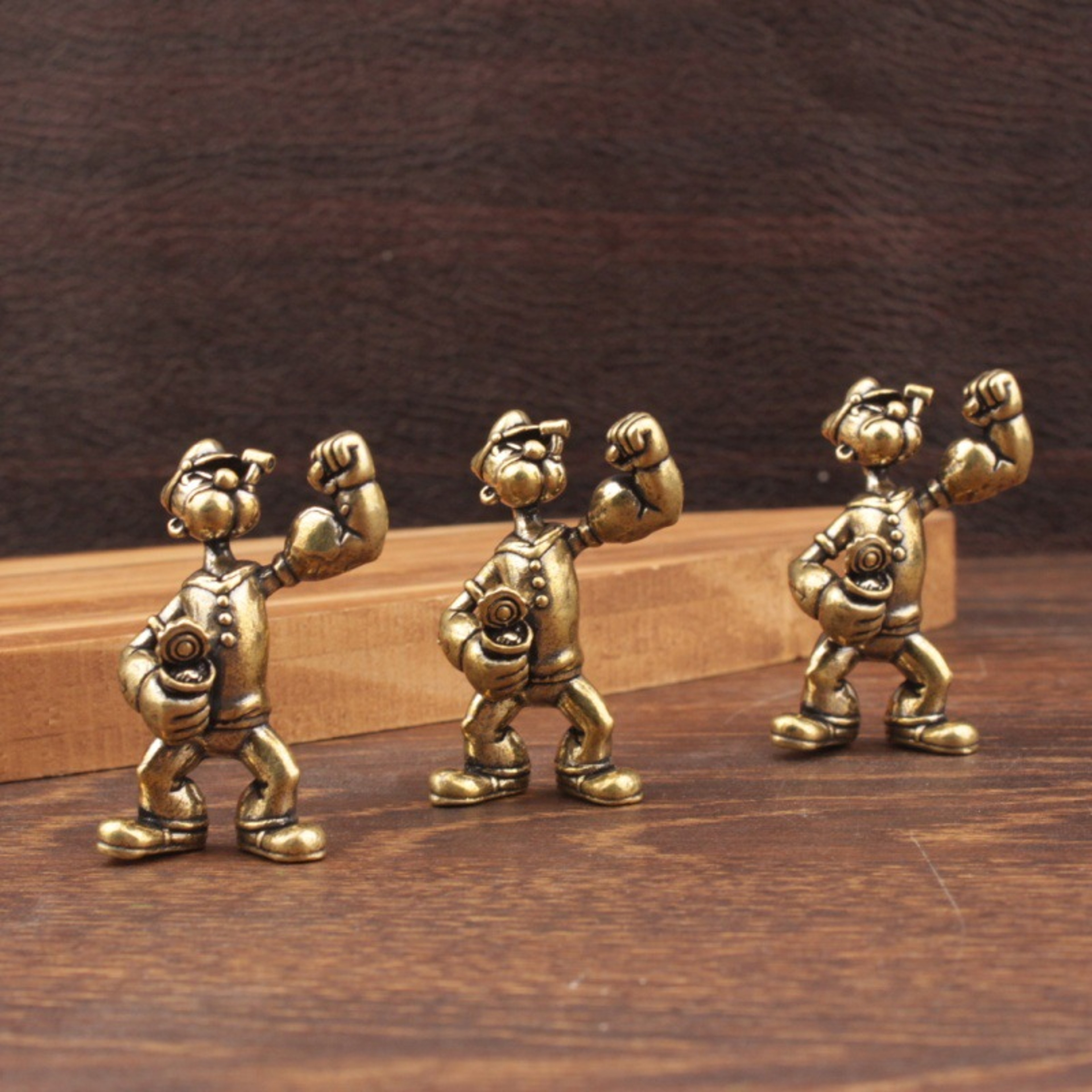 Popeye The Sailor Man Brass Home Decor, Desk Art Ornament for Office, Tea Table & Car Desktop Accessories – view 3