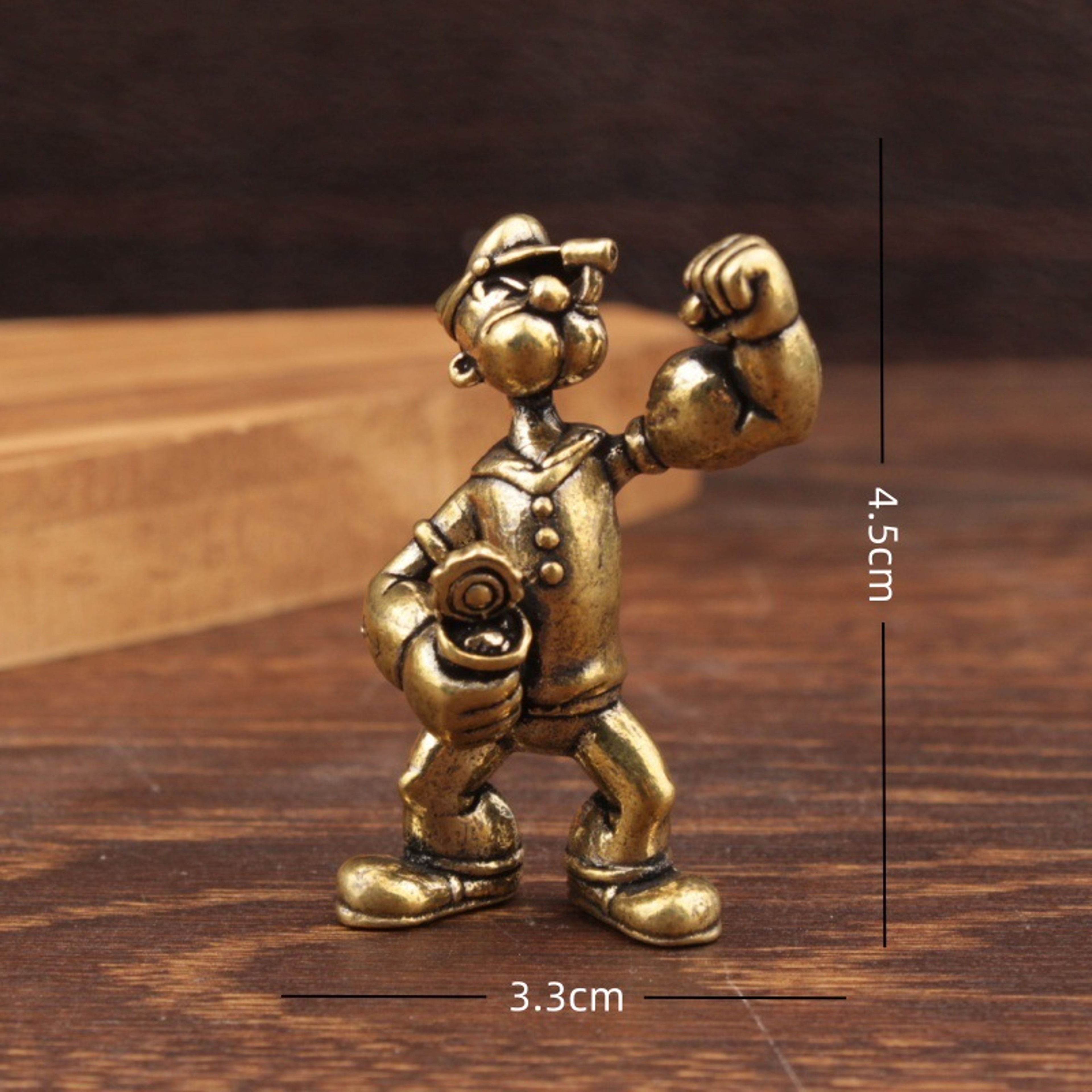 Popeye The Sailor Man Brass Home Decor, Desk Art Ornament for Office, Tea Table & Car Desktop Accessories – view 7