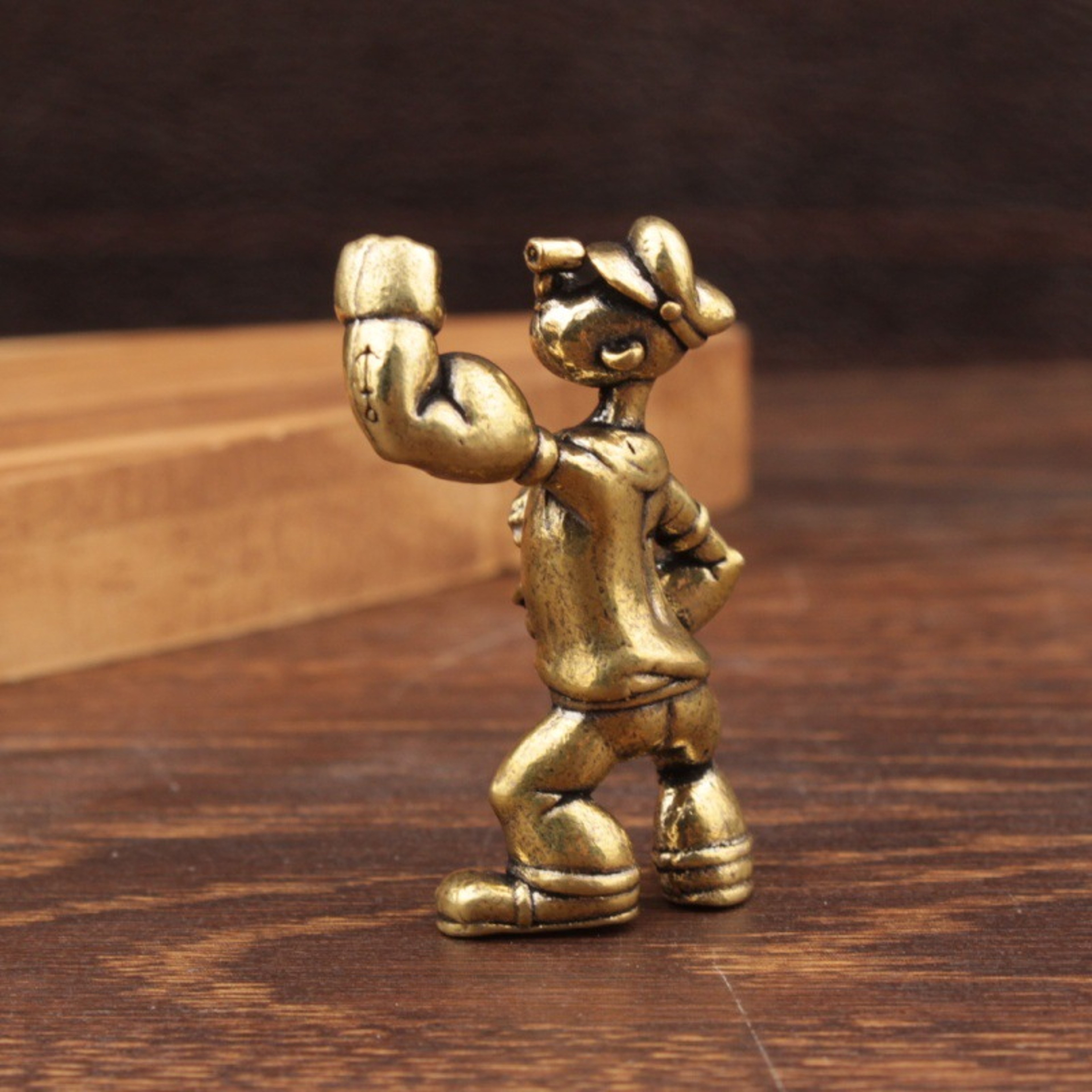 Popeye The Sailor Man Brass Home Decor, Desk Art Ornament for Office, Tea Table & Car Desktop Accessories – view 6