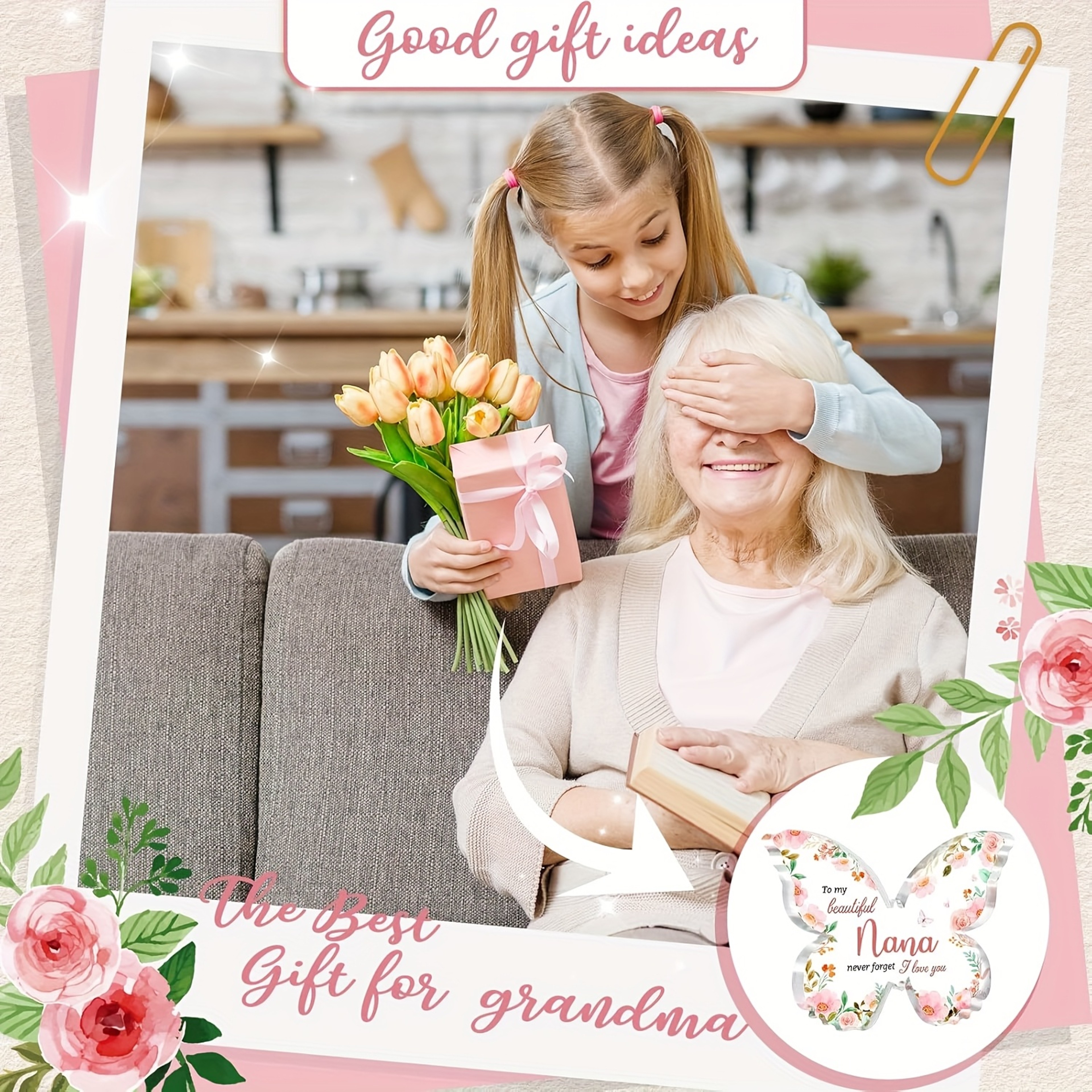Decorative Plaque Butterfly, Appreciative Gifts for Nana, Special Gift Plaque – view 6