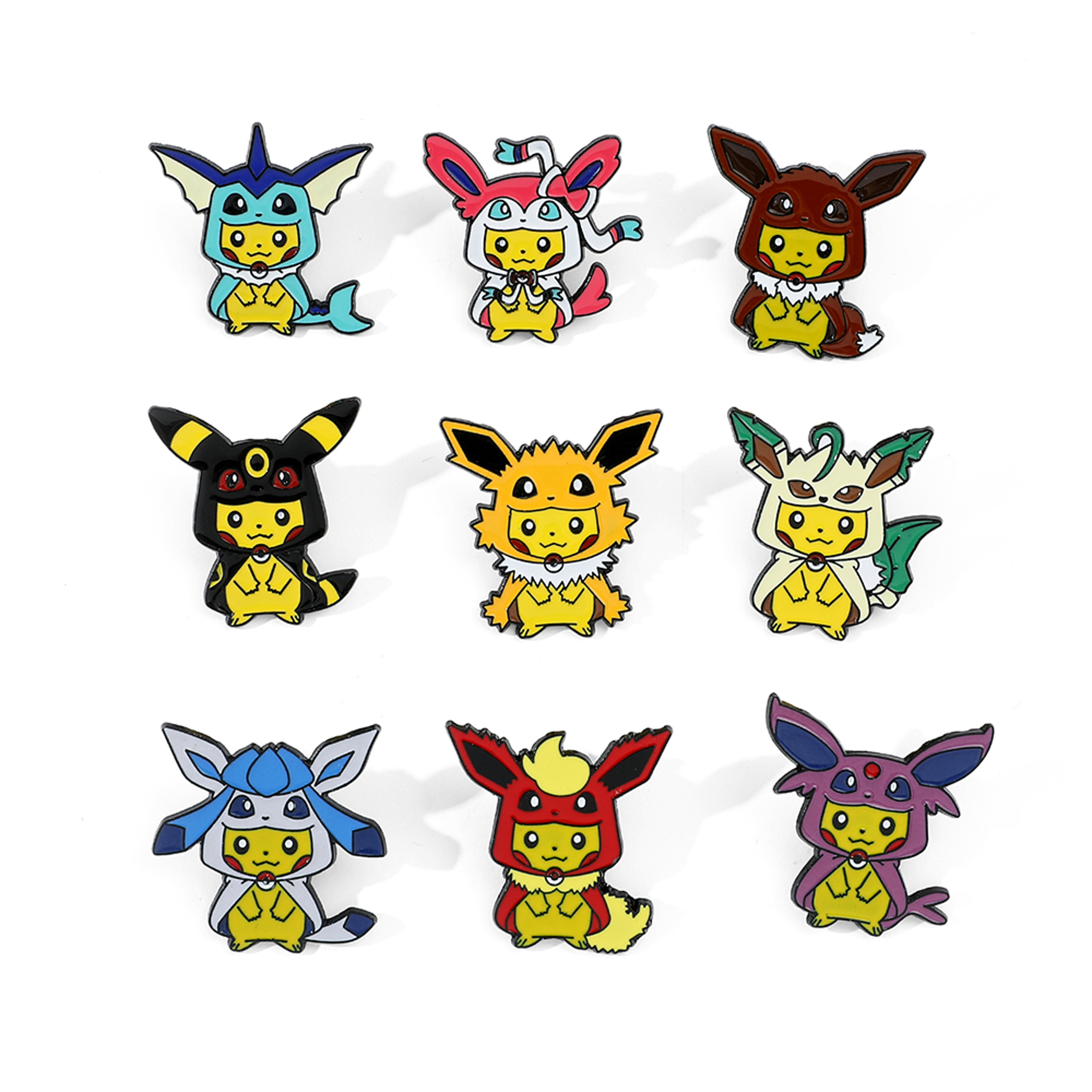 Set of Creative Pikachu Cos Eevee Enamel Pins, Metal Badge Backpack Accessories – view 7