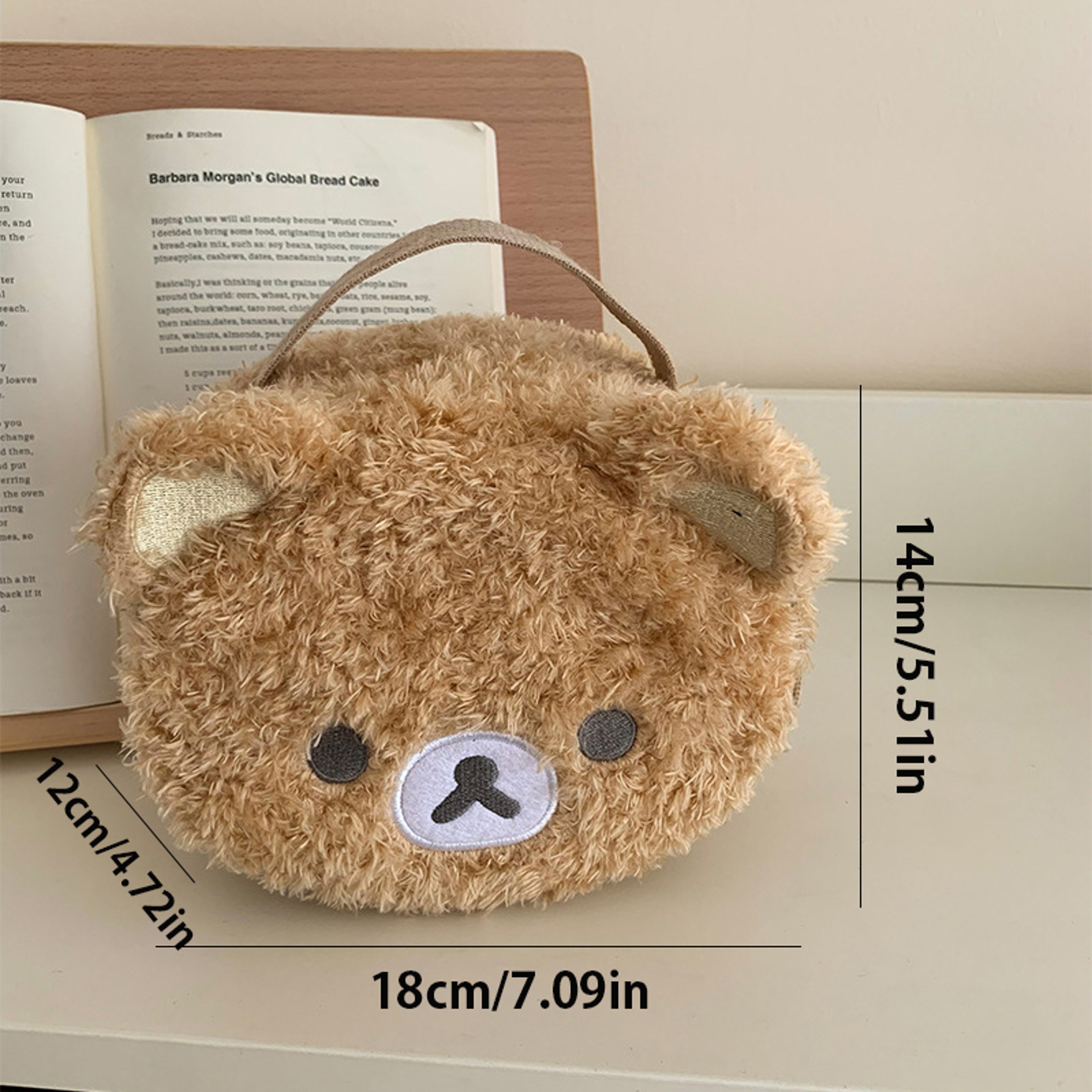 Plushes Anime Makeup Case, Relaxed Bear Cosmetic Bag, Women Jewelry Storage Pouch, Girl Organizer Gift – view 6